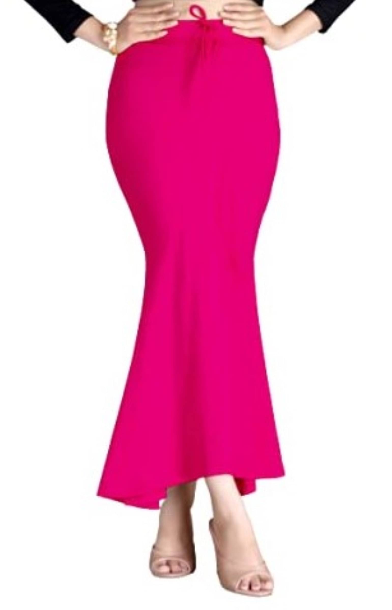     			DELTIN HUB pink Lycra Petticoat - Single