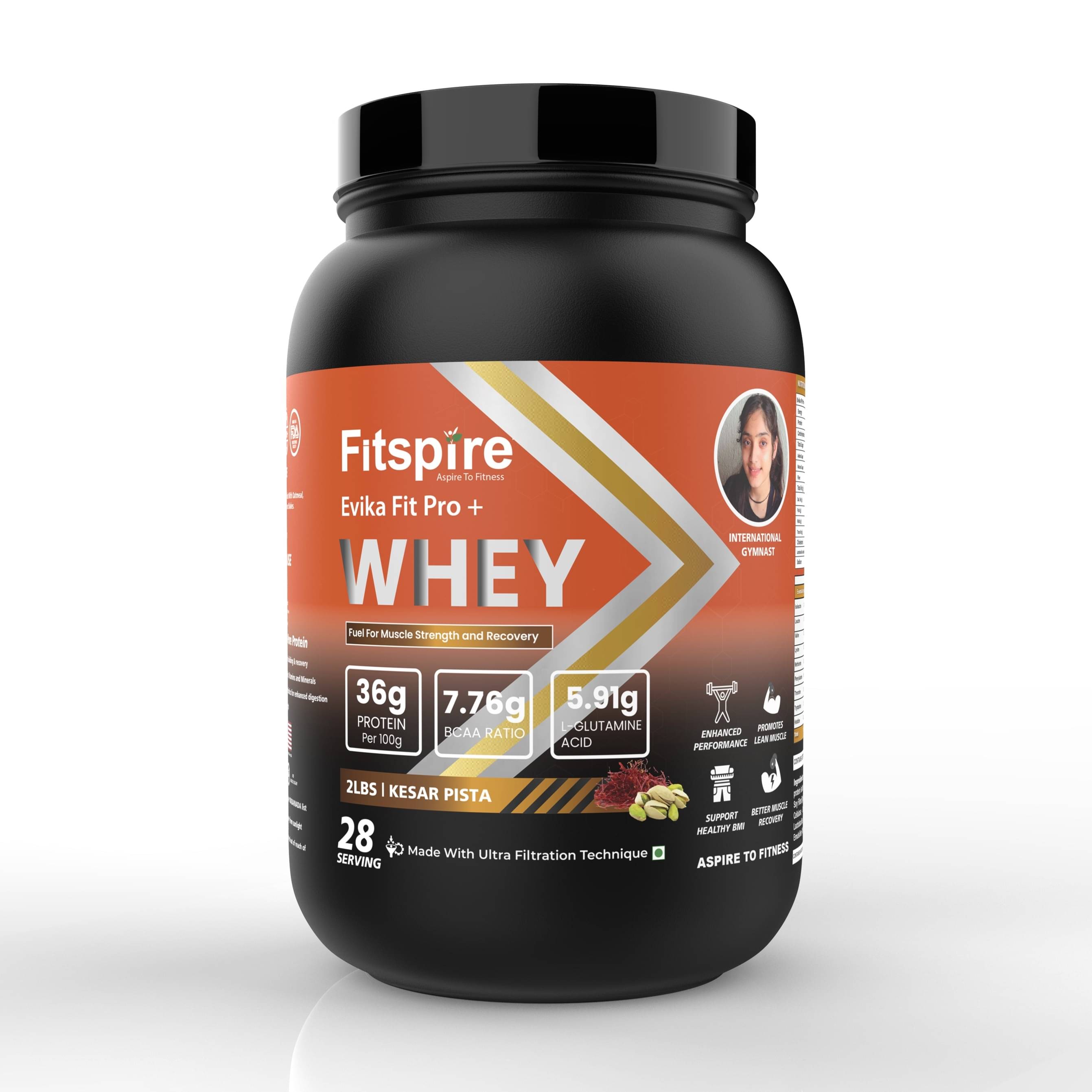 Fitspire EVIKA FIT SUPER PRO PLUS WHEY Whey Protein Powder ( 2 lb , Kesar Pista - Flavour ) Fitspire EVIKA FIT SUPER PRO PLUS WHEY Whey Protein Powder ( 2 lb , Kesar Pista - Flavour )