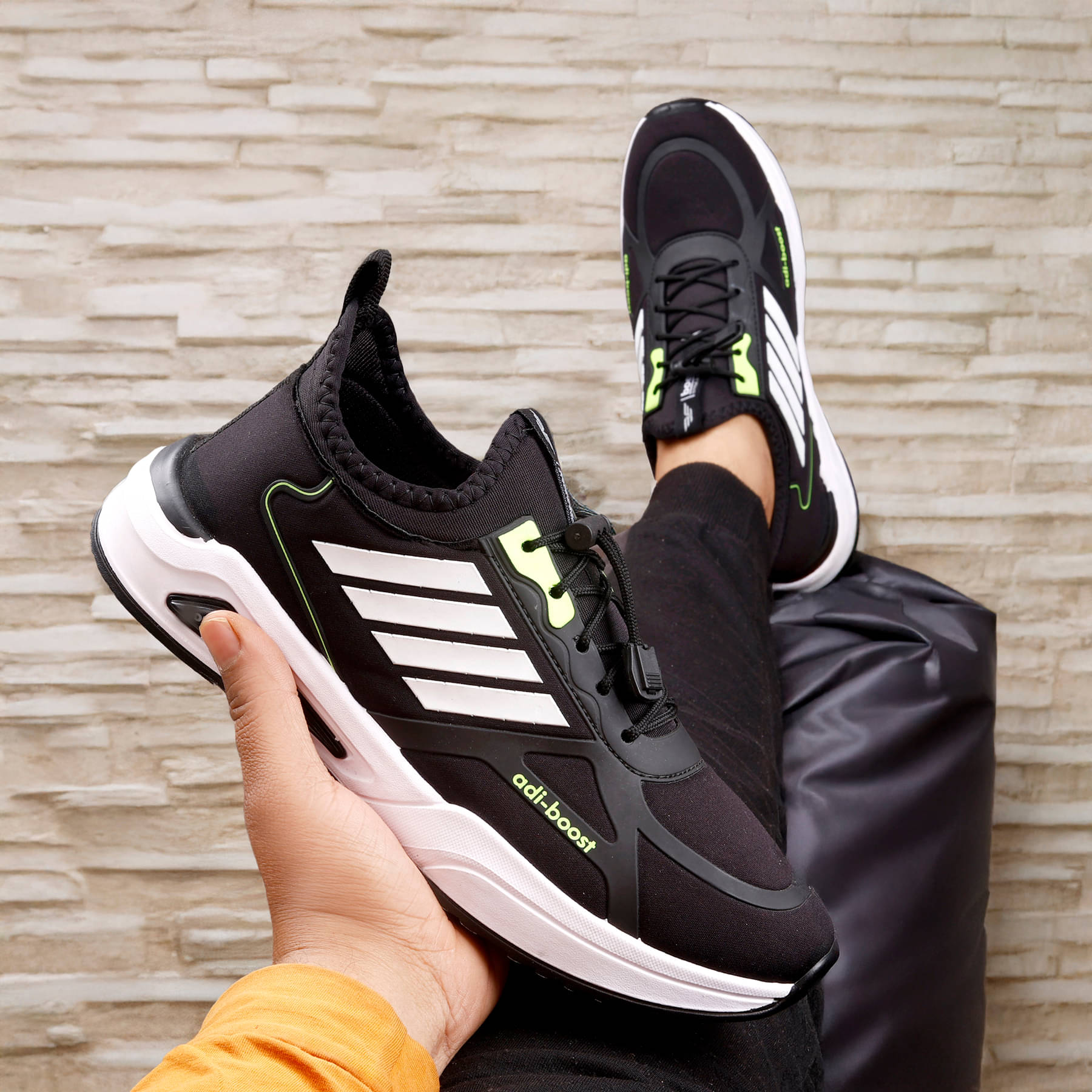     			Jynx Black Running Casual Sneakers Black Men's Lifestyle Shoes