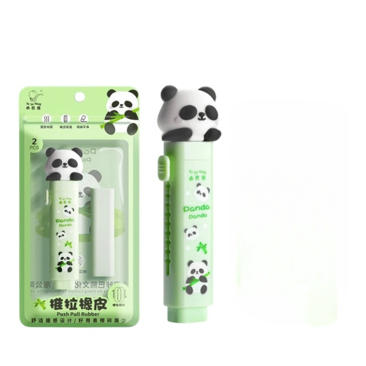Kalra Magic Cute Cartoon Animal Shape Baby Children Push Pull Rubber Eraser Pack 1 (Green)