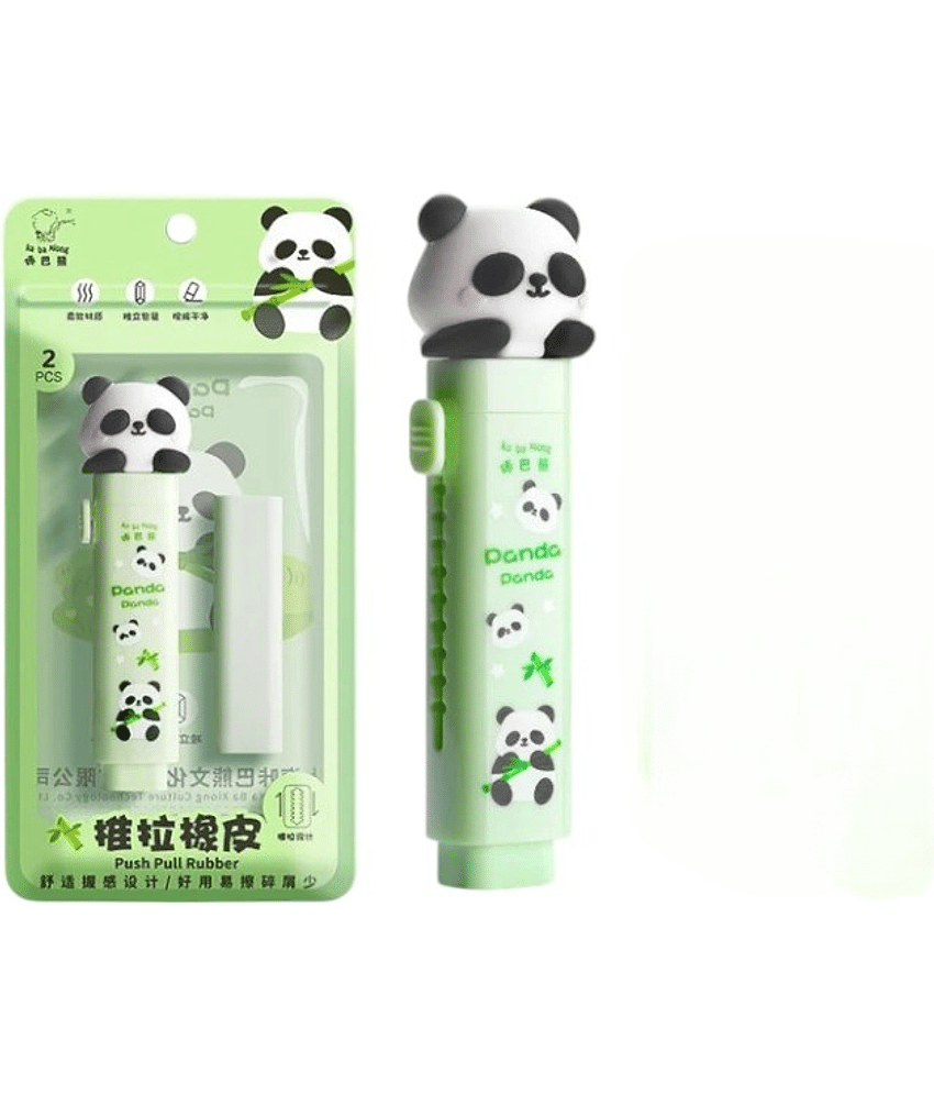 Kalra Magic Cute Cartoon Animal Shape Baby Children Push Pull Rubber Eraser Pack 1 (Green) - Stationery | Buy online on ZillyBuy