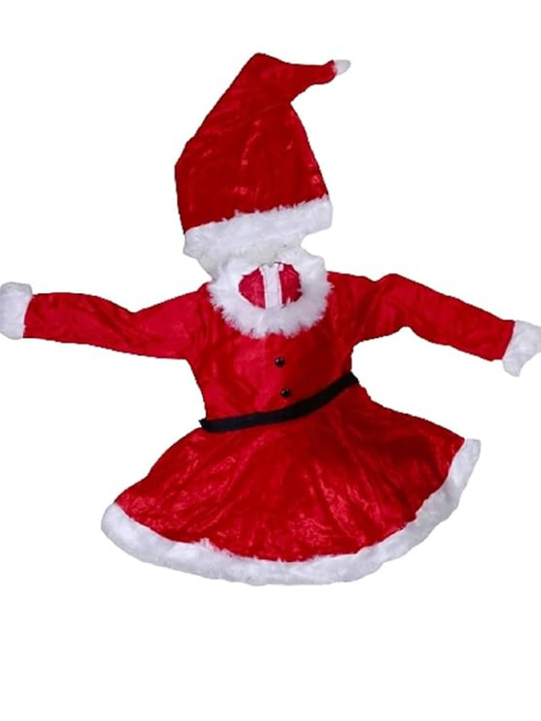 Kkalakriti Santa Claus Girl Christmas Festival Fancy Dress Costume in Velvet for Kids| Events & Birthday Party Frock Costume For Kids Kkalakriti Santa Claus Girl Christmas Festival Fancy Dress Costume in Velvet for Kids| Events & Birthday Party Frock Costume For Kids