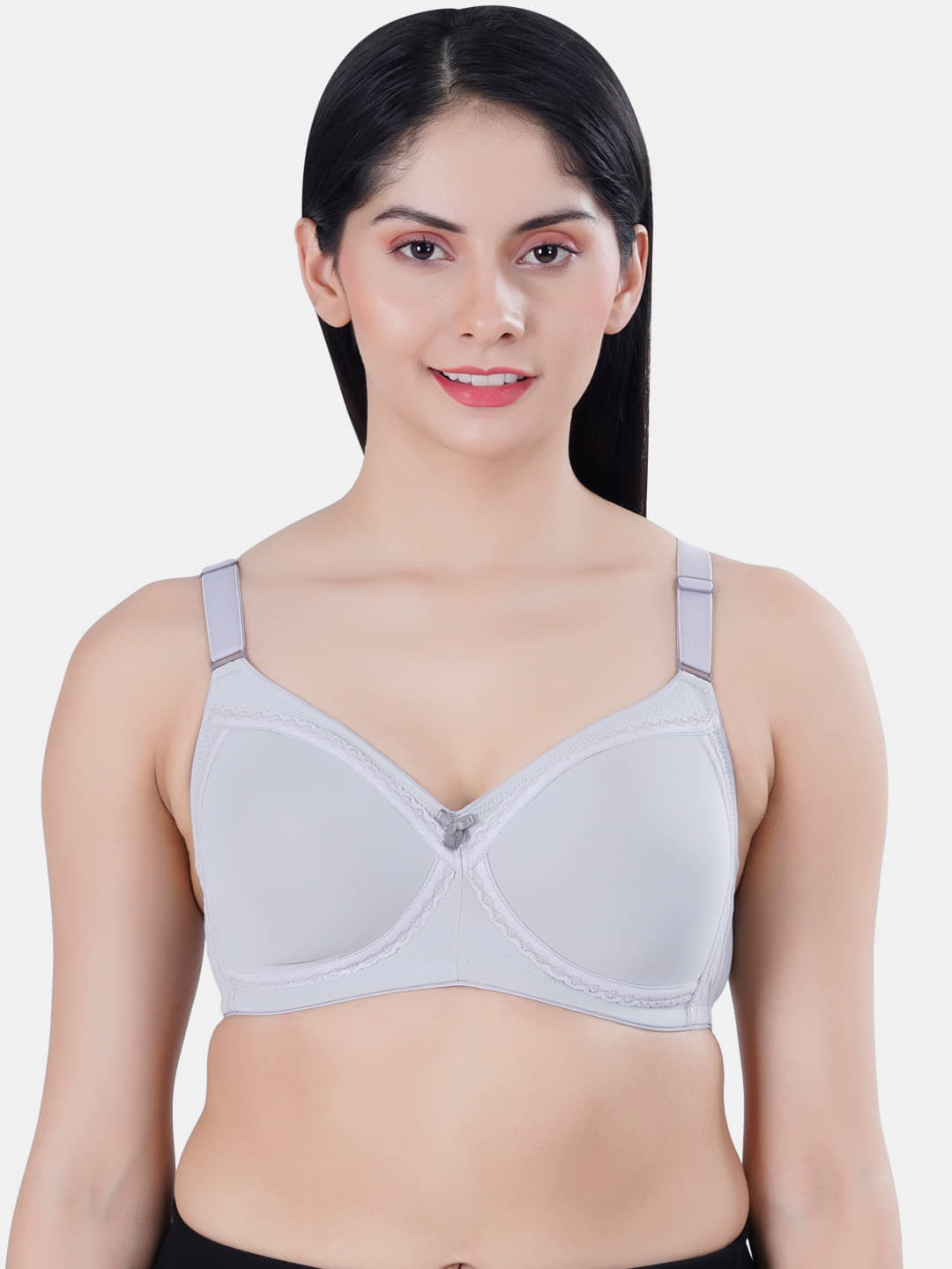 LACYLUXE Pack of 1 Nylon Lightly Padded Minimizer Bra For Women ( Light Grey ) LACYLUXE Pack of 1 Nylon Lightly Padded Minimizer Bra For Women ( Light Grey )