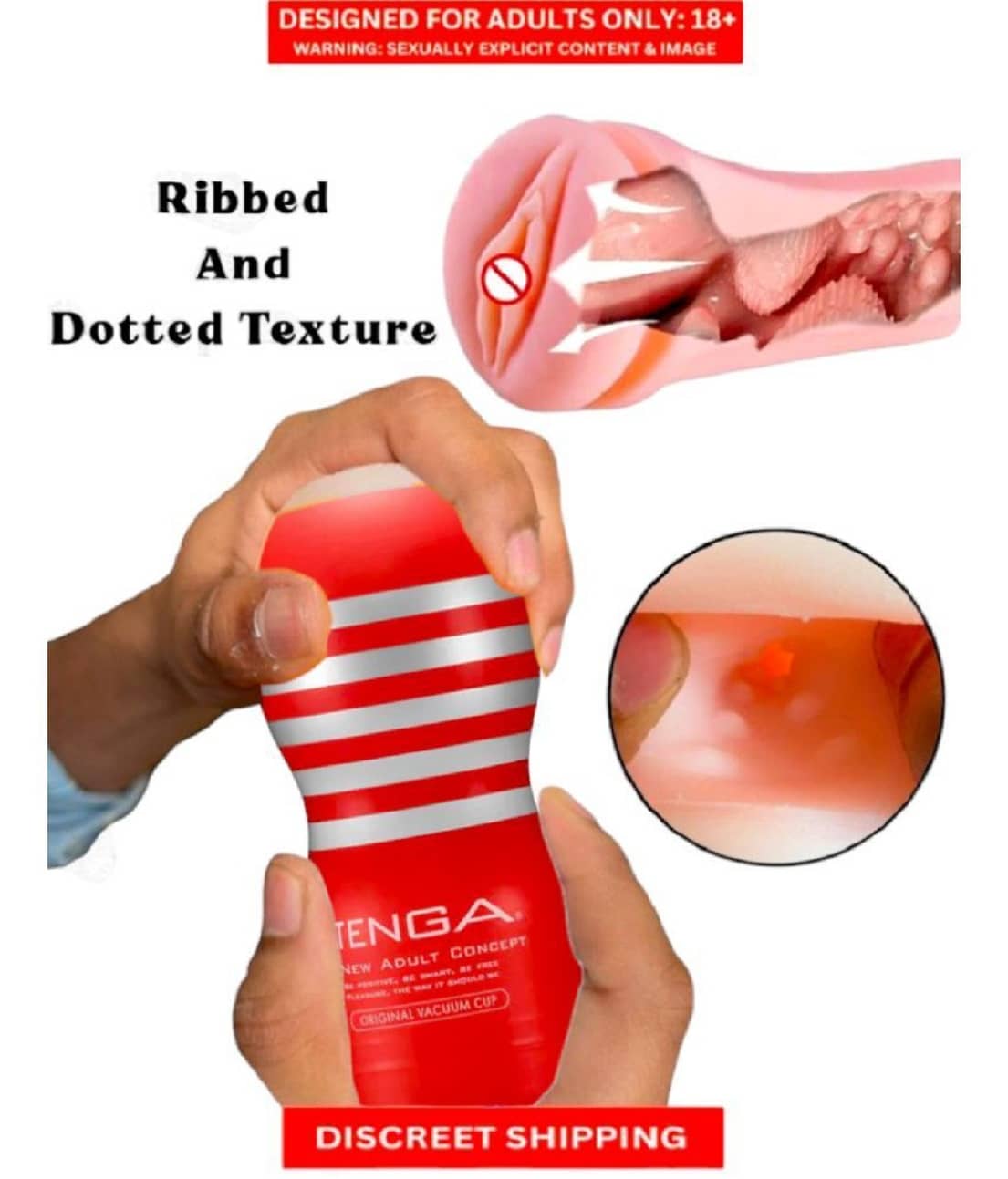 NAUGHTY TOYS PRESENT TENGA (IE-NOA) CUP POCKET PUSSY FOR MALE (MULTI COLOR) BY NAUGHTY WORLD