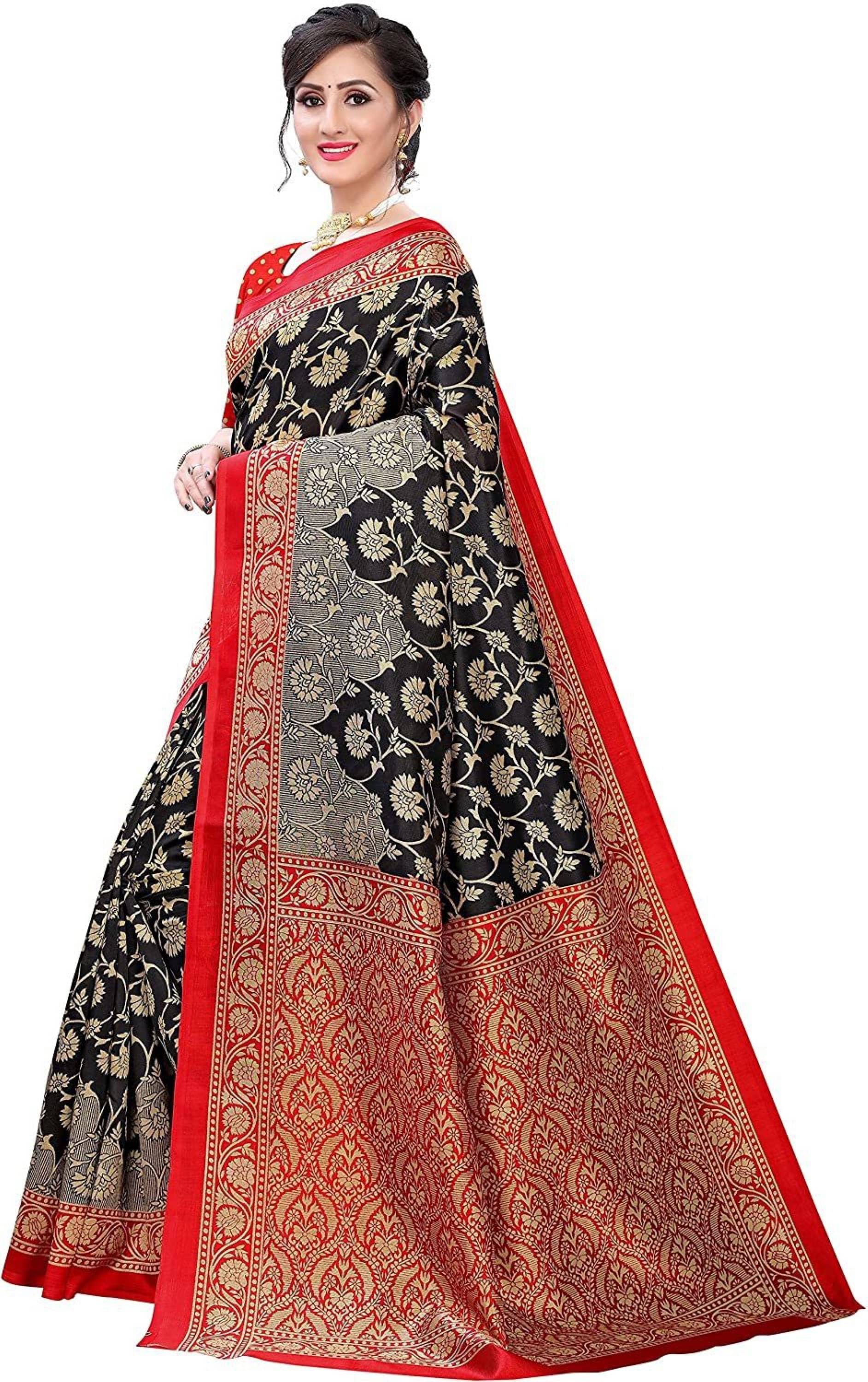 Nandini Creation Art Silk Printed Saree With Unstitched Blouse Piece ( Multicolor ) Nandini Creation Art Silk Printed Saree With Unstitched Blouse Piece ( Multicolor )
