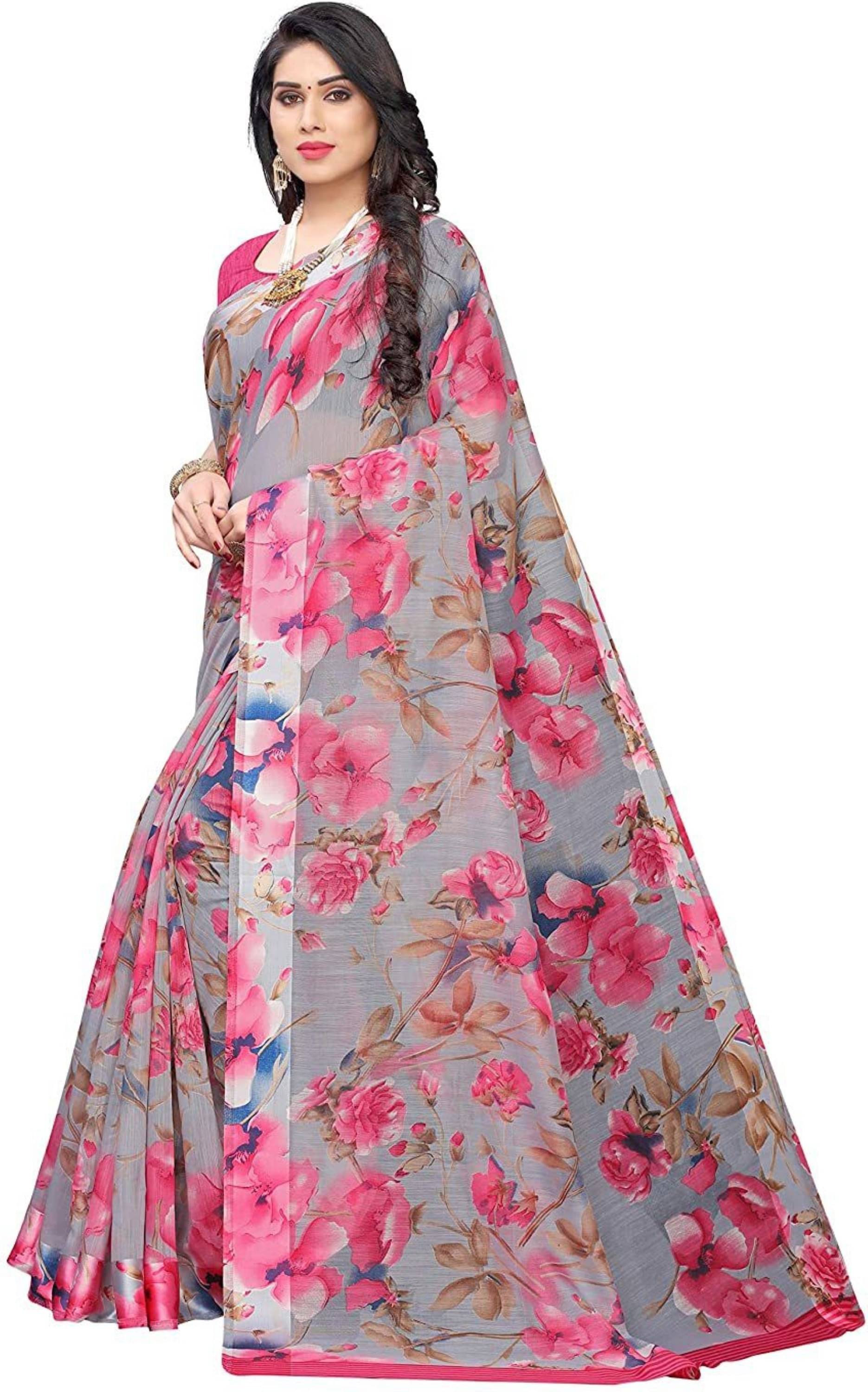 Nandini Creation Silk Blend Solid Saree With Unstitched Blouse Piece ( Red ) Nandini Creation Silk Blend Solid Saree With Unstitched Blouse Piece ( Red )