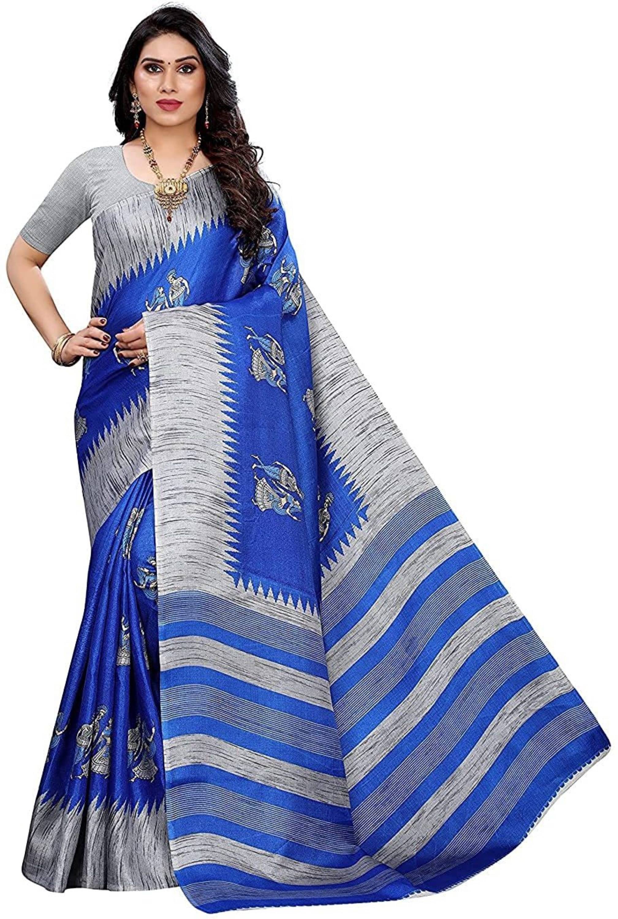 Nandini Creation Silk Solid Saree With Unstitched Blouse Piece ( Multicolor ) Nandini Creation Silk Solid Saree With Unstitched Blouse Piece ( Multicolor )