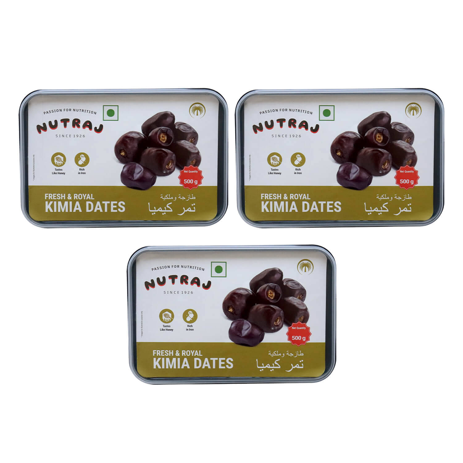 Nutraj Kimia Dates 1500g (500g x 3), Dry Fruit Khajur) Nutraj Kimia Dates 1500g (500g x 3), Dry Fruit Khajur)