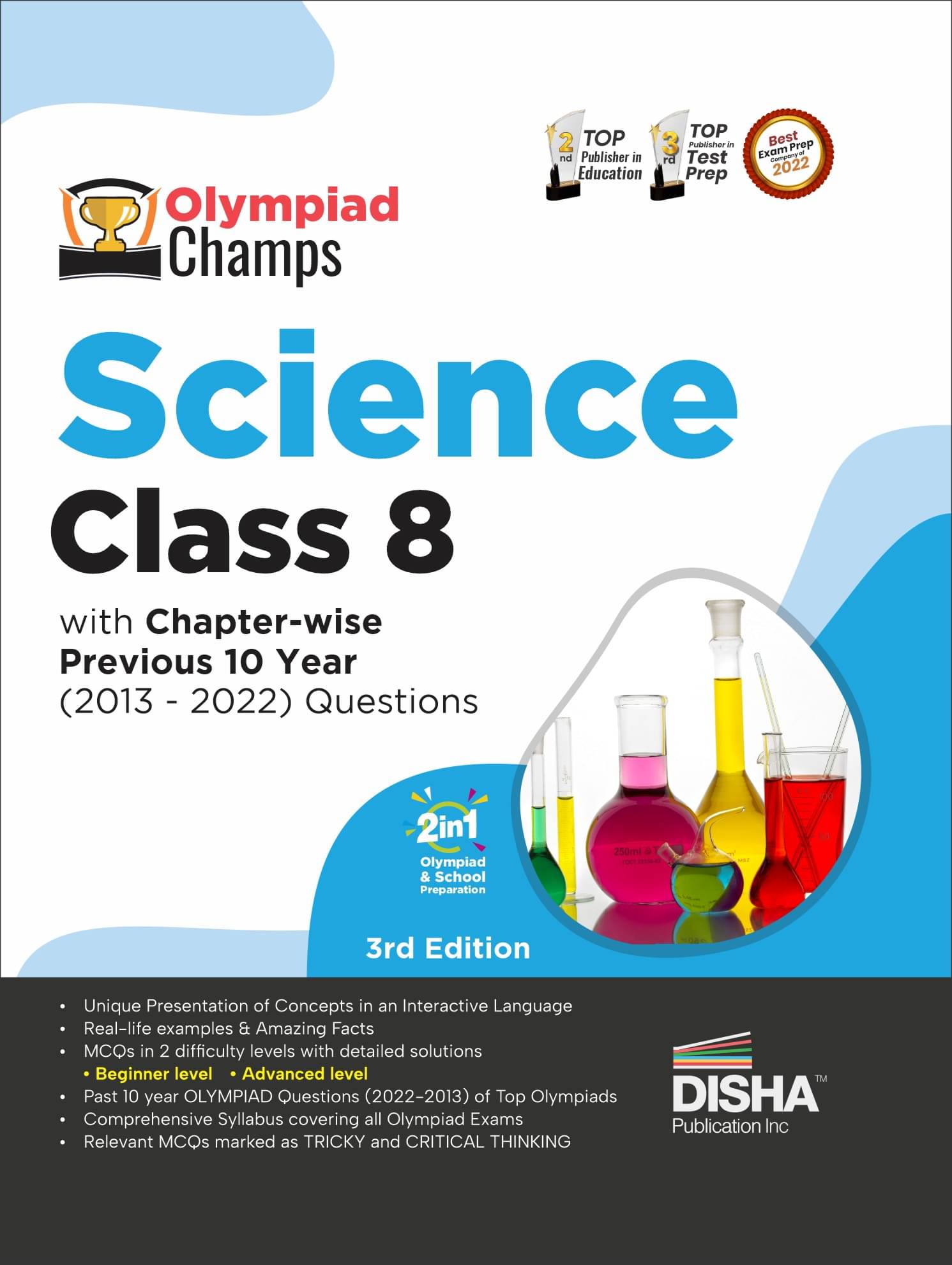     			Olympiad Champs Science Class 8 with Chapter-wise Previous 10 Year (2013 - 2022) Questions 5th Edition | Complete Prep Guide with Theory, PYQs, Past & Practice Exercise |