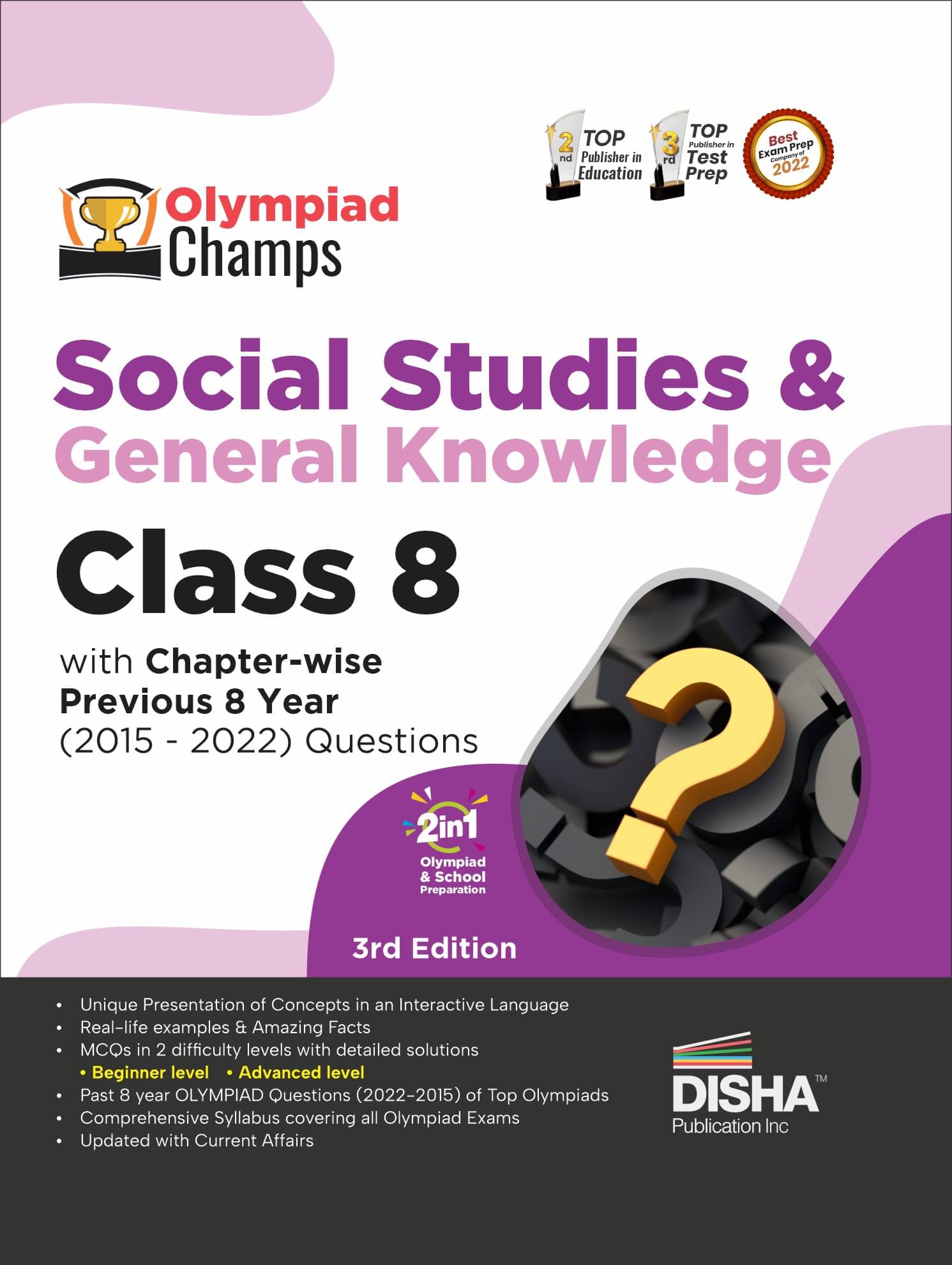     			Olympiad Champs Social Studies & General Knowledge Class 8 with Chapter-wise Previous 8 Year (2015 - 2022) Questions 3rd Edition | Complete Prep Guide with Theory, PYQs, Past & Practice Exercise |
