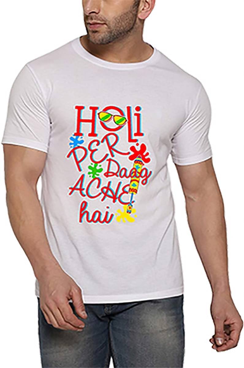 PrintMall Polyester Regular Fit Printed Half Sleeves Men's Round T-Shirt - White ( Pack of 1 ) PrintMall Polyester Regular Fit Printed Half Sleeves Men's Round T-Shirt - White ( Pack of 1 )