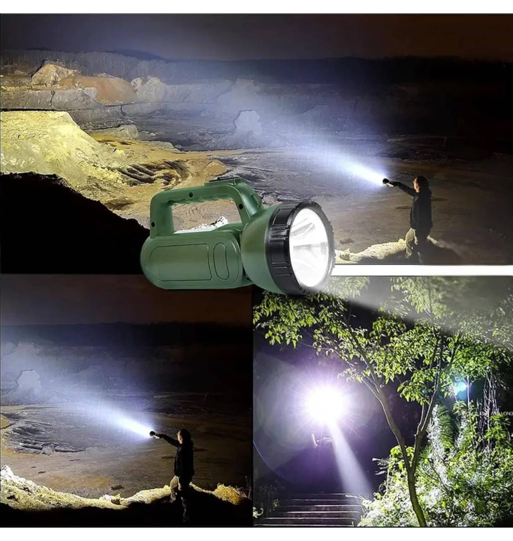     			QitmirMKT Portable Green Powerful Torch for camping, hiking, outdoor & emergency 30W Green Emergency Light ( Pack of 1 )