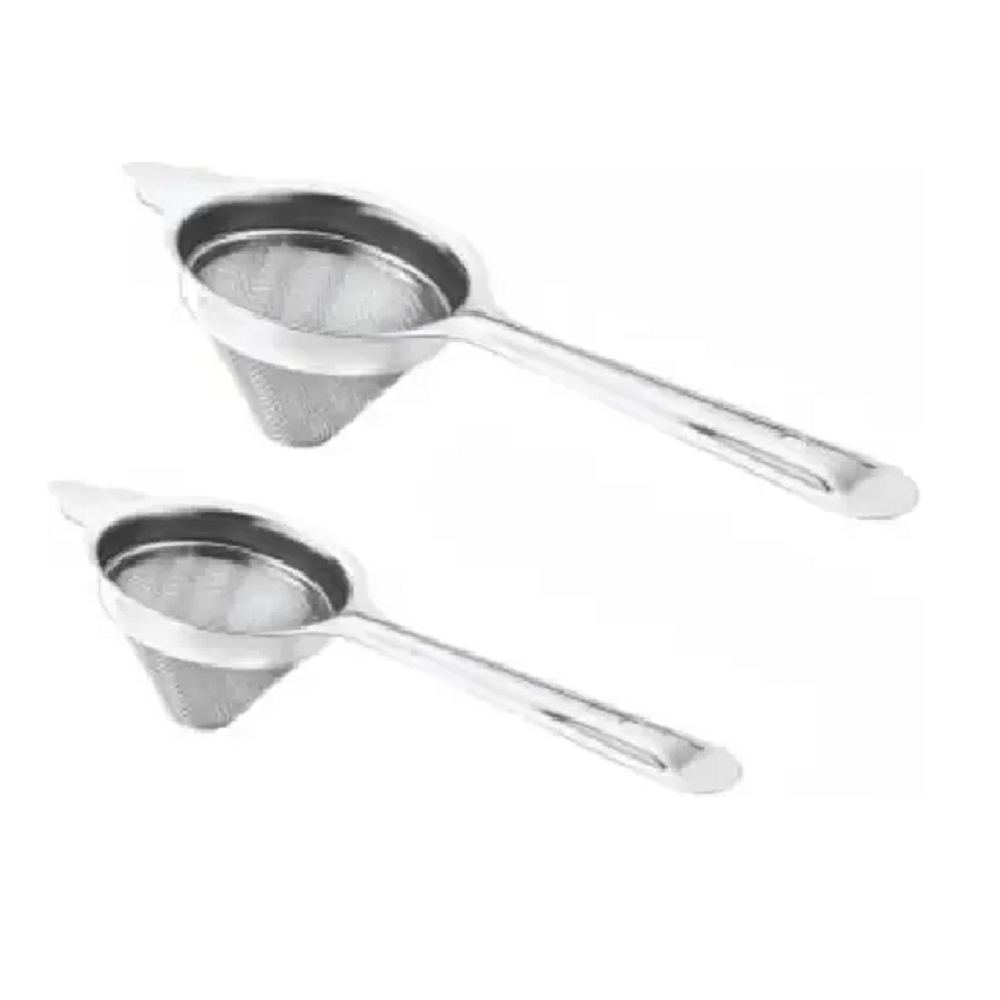     			REVV UP Silver Steel Strainer ( Pack of 2 )
