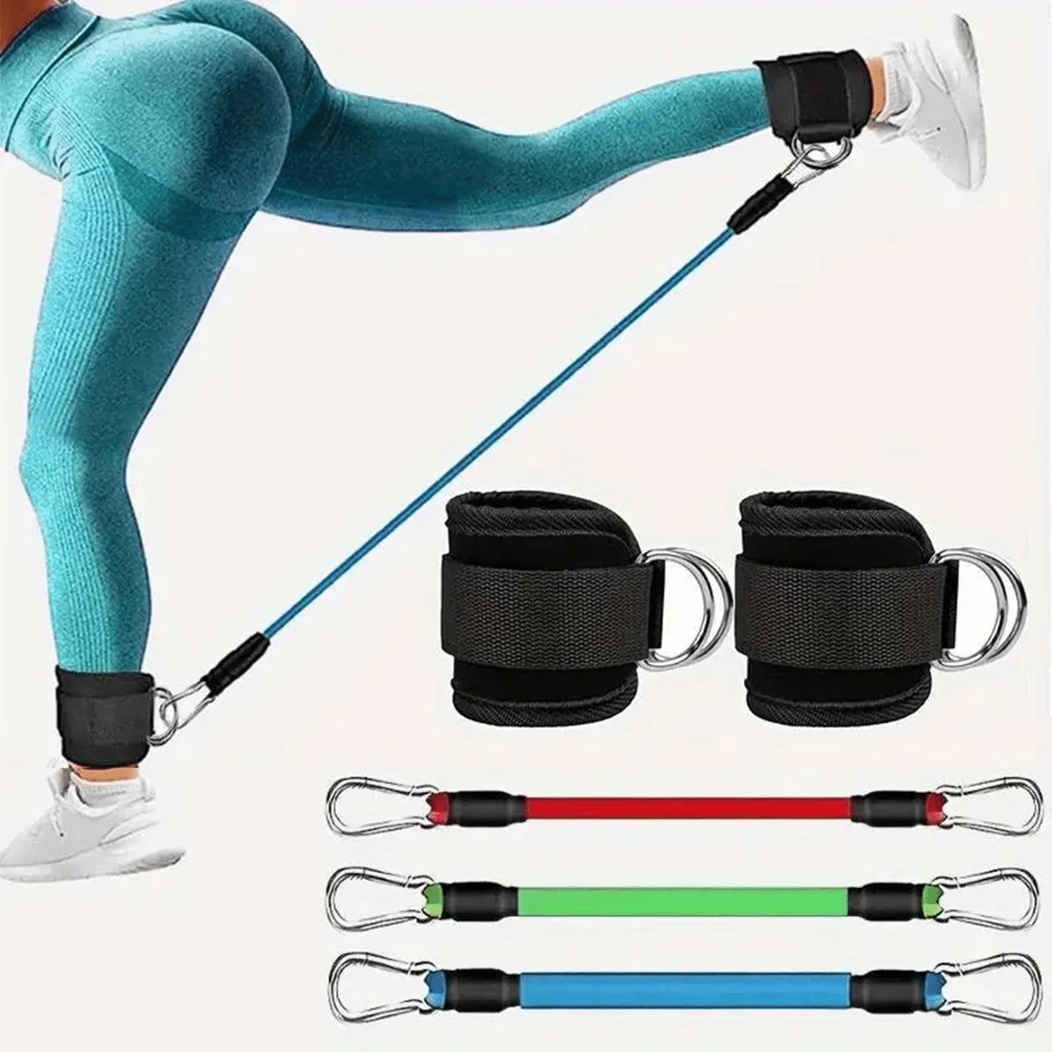     			Shopeleven Ankle Strap for Resistance Bands,Legs Resistance Bands with Ankle Strap