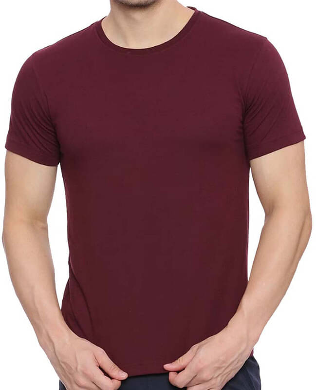     			code yellow Polyester Regular Fit Solid Half Sleeves Men's Round T-Shirt - Maroon ( Pack of 1 )
