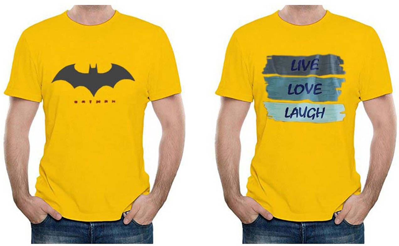     			code yellow Polyester Regular Fit Printed Half Sleeves Men's Round T-Shirt - Yellow ( Pack of 2 )