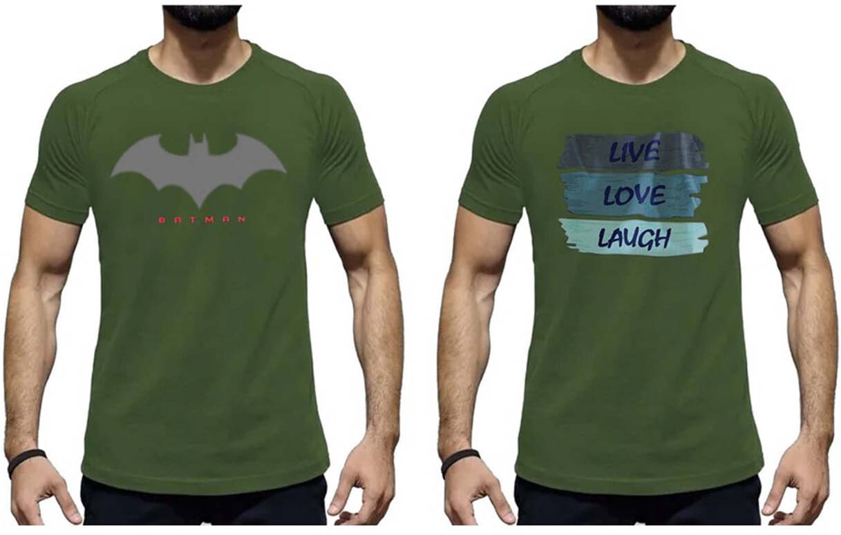 code yellow Polyester Regular Fit Printed Half Sleeves Men's Round T-Shirt - Green ( Pack of 2 ) code yellow Polyester Regular Fit Printed Half Sleeves Men's Round T-Shirt - Green ( Pack of 2 )