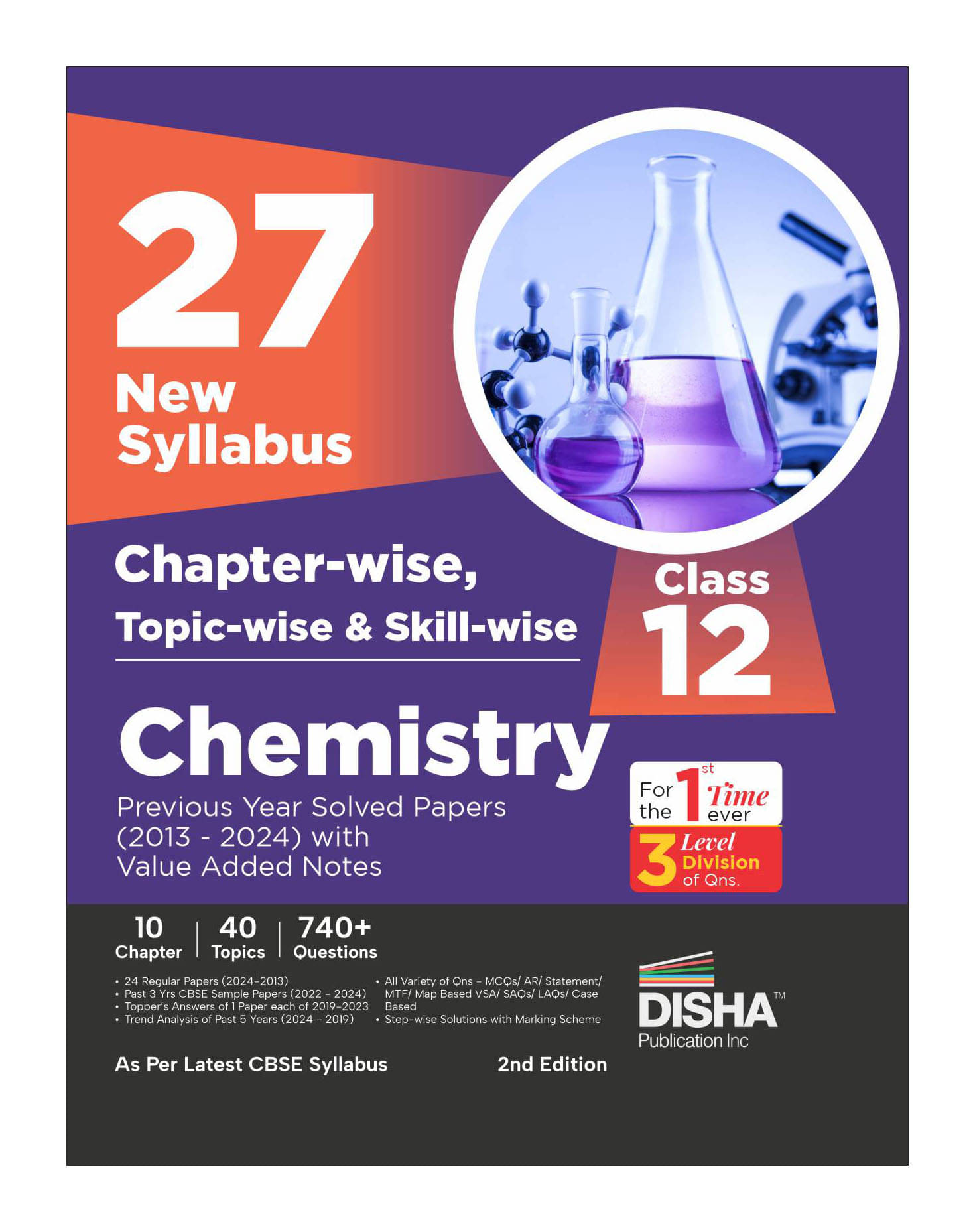 27 New Syllabus Chapter-wise, Topic-wise & Skill-wise CBSE Class 12 Chemistry Previous Year Solved Papers (2013 - 2024) with Value Added Notes 2nd Edi 27 New Syllabus Chapter-wise, Topic-wise & Skill-wise CBSE Class 12 Chemistry Previous Year Solved Papers (2013 - 2024) with Value Added Notes 2nd Edi