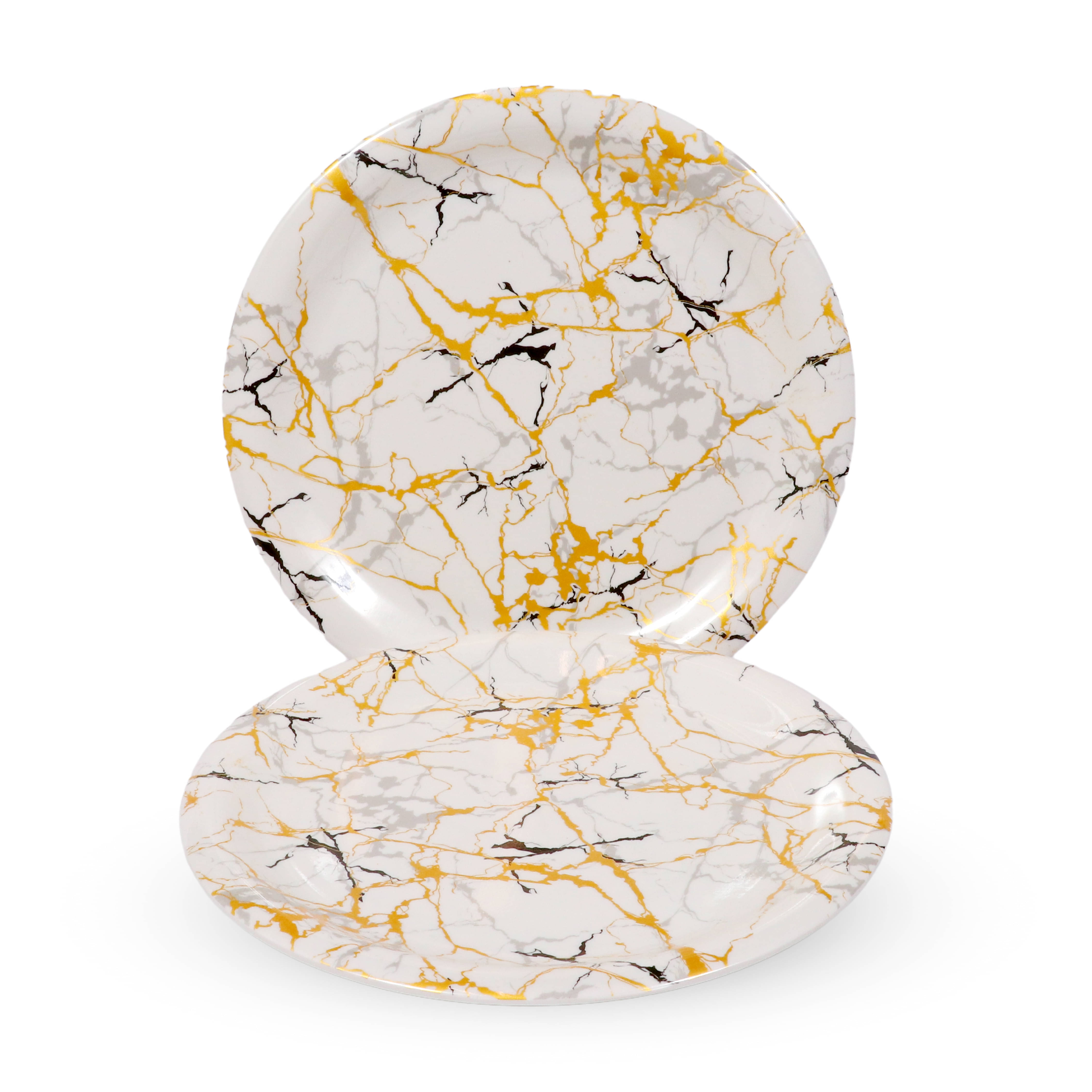     			ARIYA 2 Pcs Melamine White Full Plate