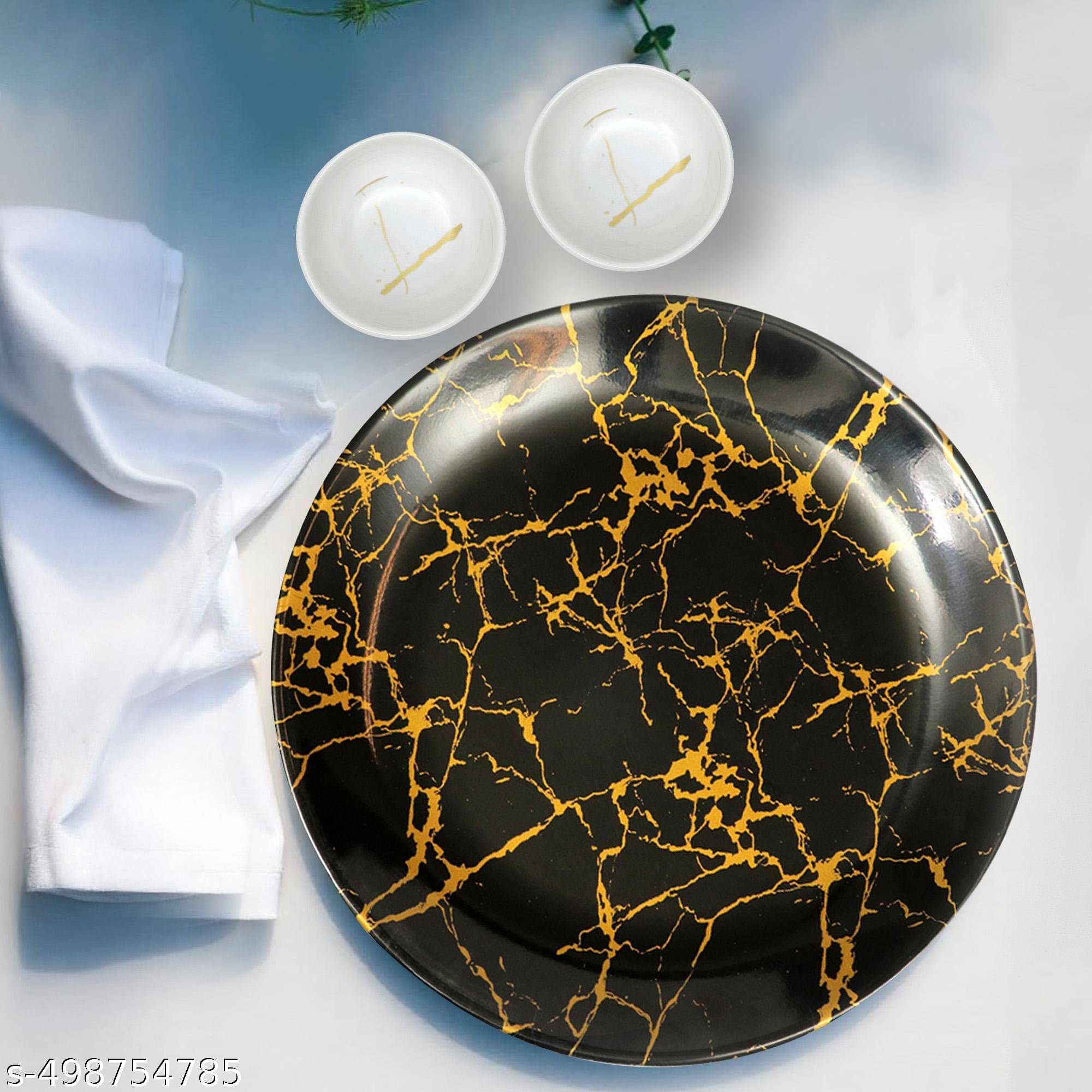     			ARIYA 3 Pcs Melamine Multi Color Full Plate