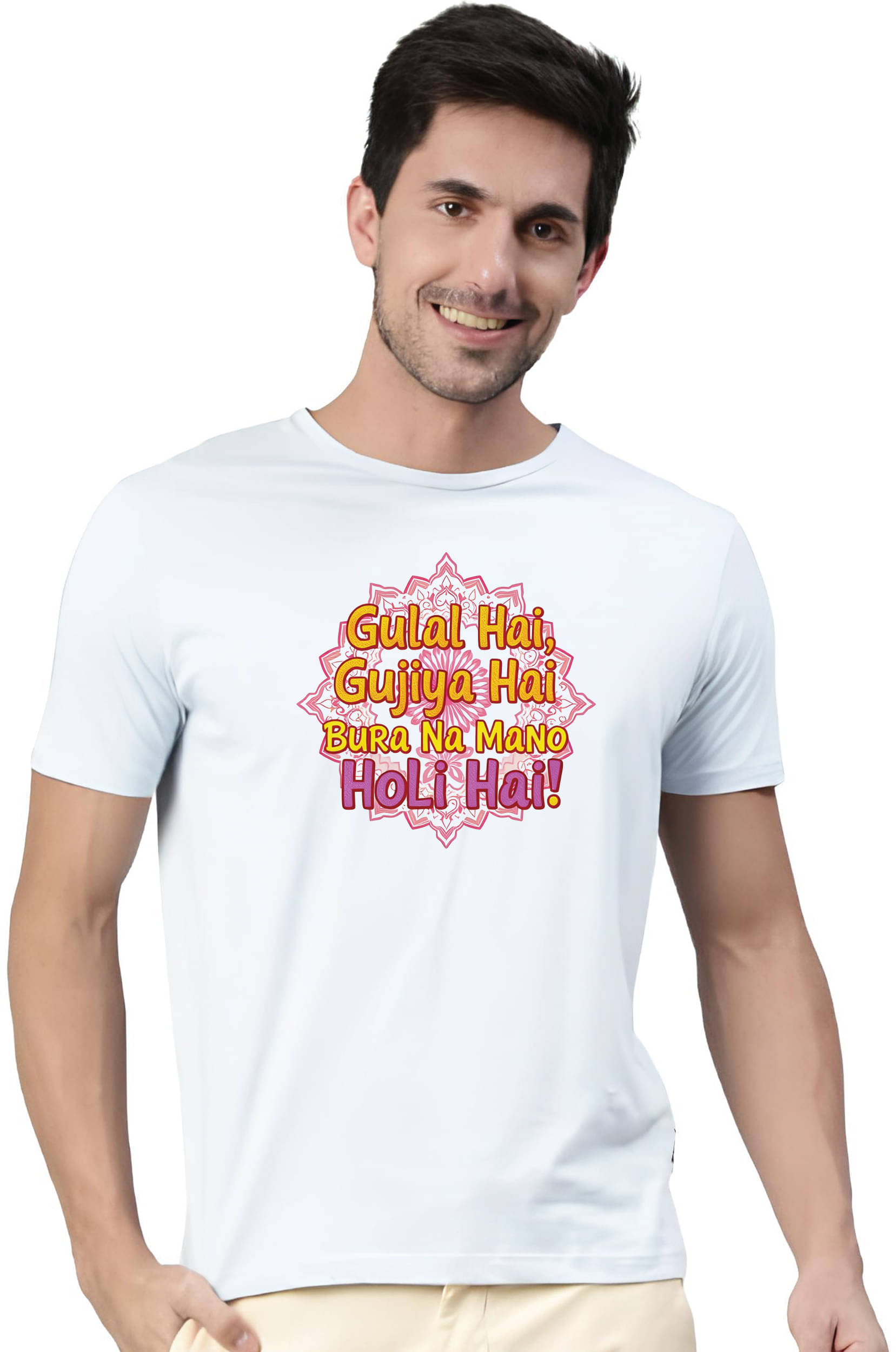 Binayak Stores Polyester Regular Fit Printed Half Sleeves Men's Round T-Shirt - White ( Pack of 1 ) Binayak Stores Polyester Regular Fit Printed Half Sleeves Men's Round T-Shirt - White ( Pack of 1 )