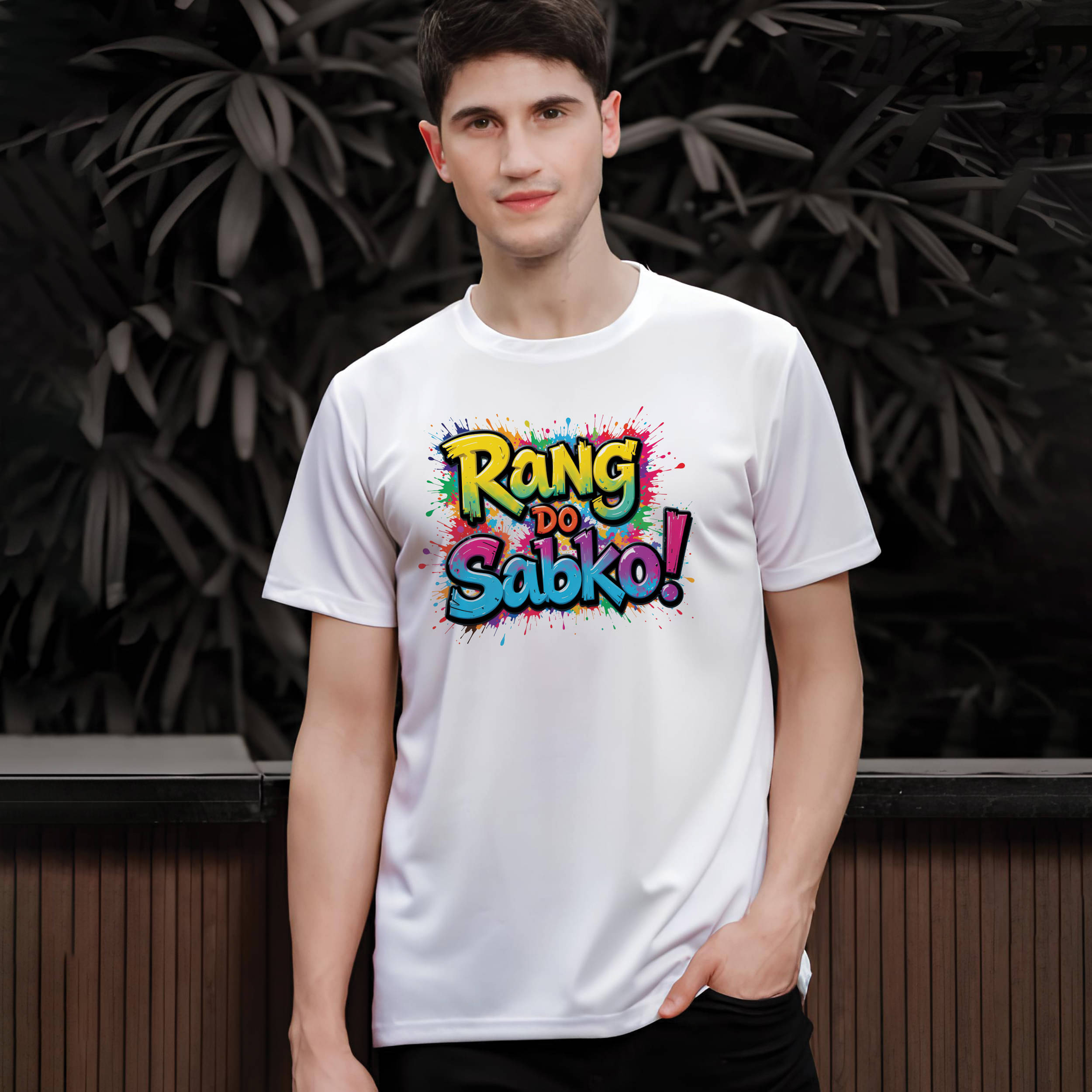 Binayak Stores Polyester Regular Fit Printed Half Sleeves Men's Round T-Shirt - White ( Pack of 1 ) Binayak Stores Polyester Regular Fit Printed Half Sleeves Men's Round T-Shirt - White ( Pack of 1 )