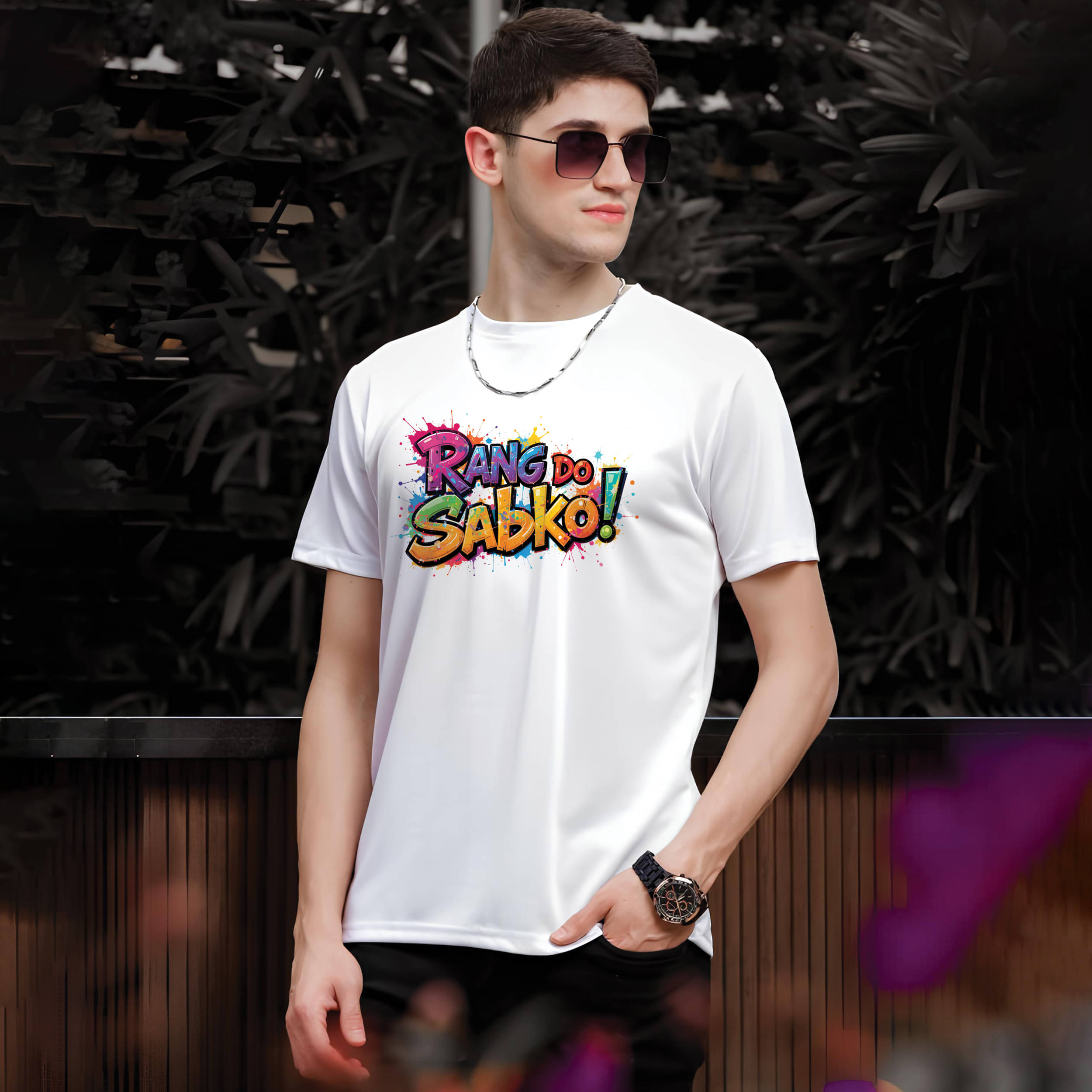Binayak Stores Polyester Regular Fit Printed Half Sleeves Men's Round T-Shirt - White ( Pack of 1 ) Binayak Stores Polyester Regular Fit Printed Half Sleeves Men's Round T-Shirt - White ( Pack of 1 )