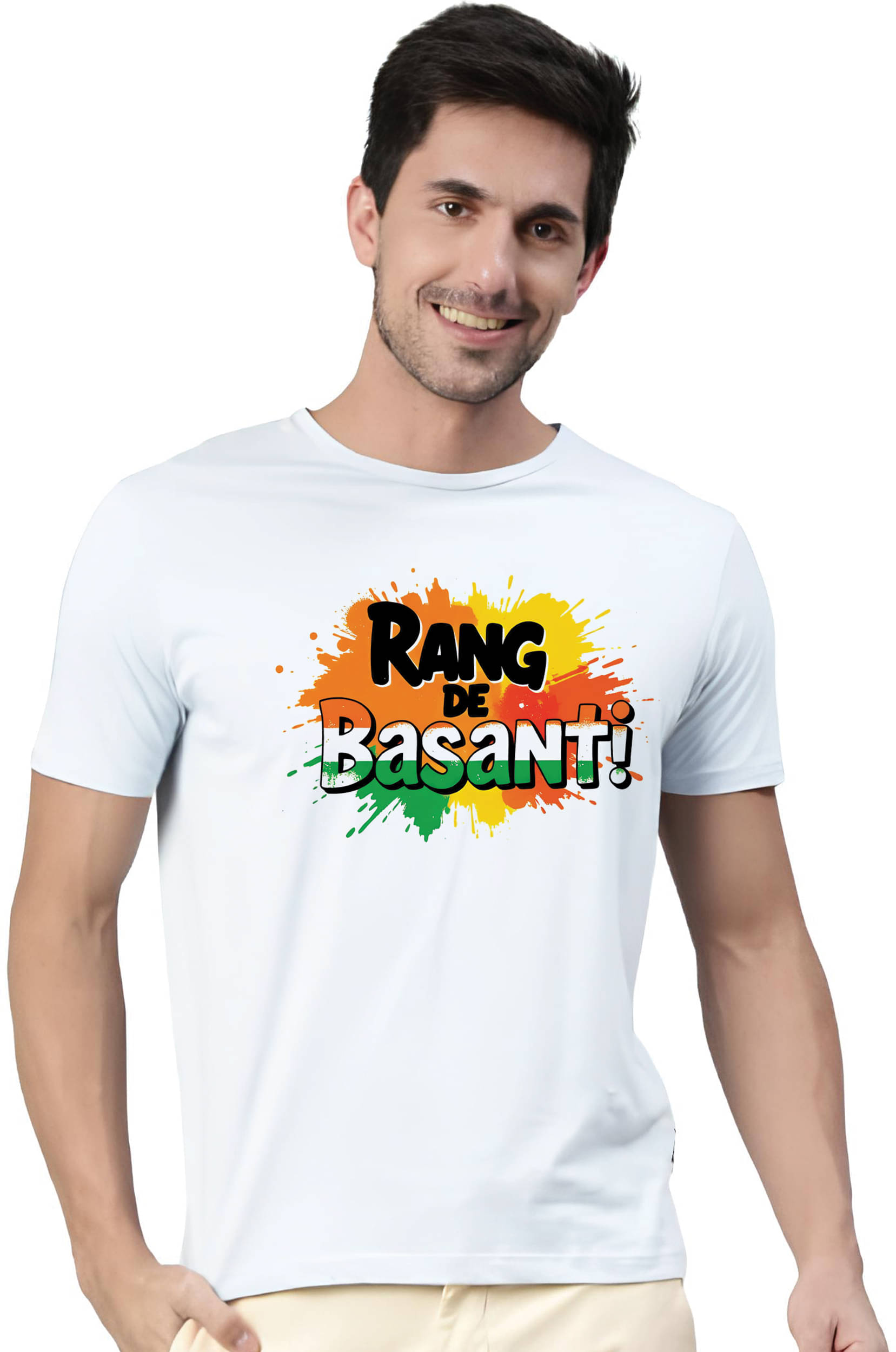 Binayak Stores Polyester Regular Fit Printed Half Sleeves Men's Round T-Shirt - White ( Pack of 1 ) Binayak Stores Polyester Regular Fit Printed Half Sleeves Men's Round T-Shirt - White ( Pack of 1 )