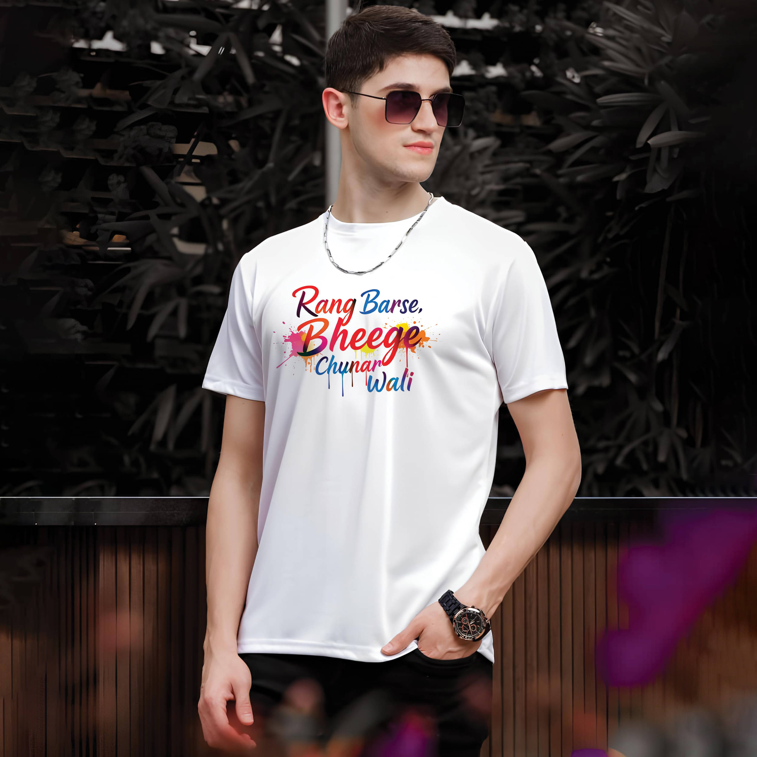 Binayak Stores Polyester Regular Fit Printed Half Sleeves Men's Round T-Shirt - White ( Pack of 1 ) Binayak Stores Polyester Regular Fit Printed Half Sleeves Men's Round T-Shirt - White ( Pack of 1 )