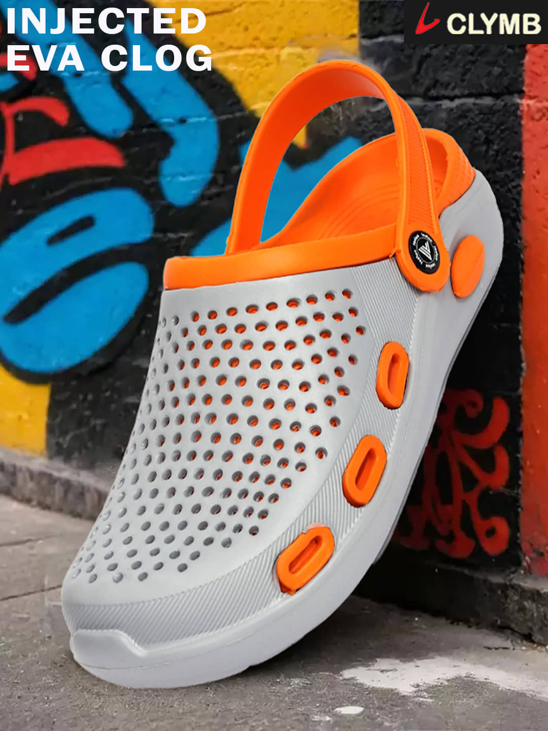 Clymb - Orange Men's Clogs