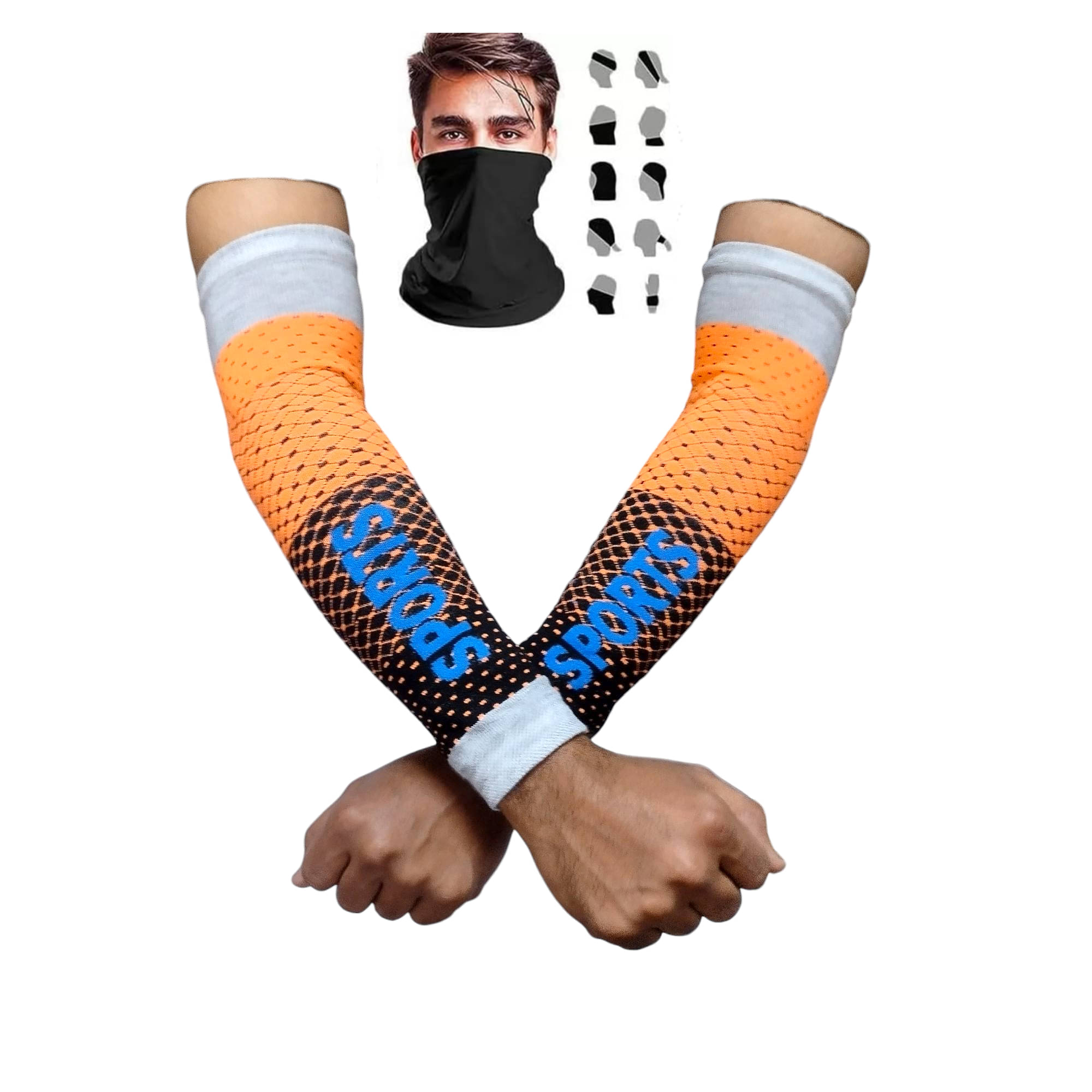 Combo of Unisex Motorcycle Riding Bandana and Cotton Sports Arm Sleeves (1 Black Bandana and 1 Arm Sleeves) Combo of Unisex Motorcycle Riding Bandana and Cotton Sports Arm Sleeves (1 Black Bandana and 1 Arm Sleeves)