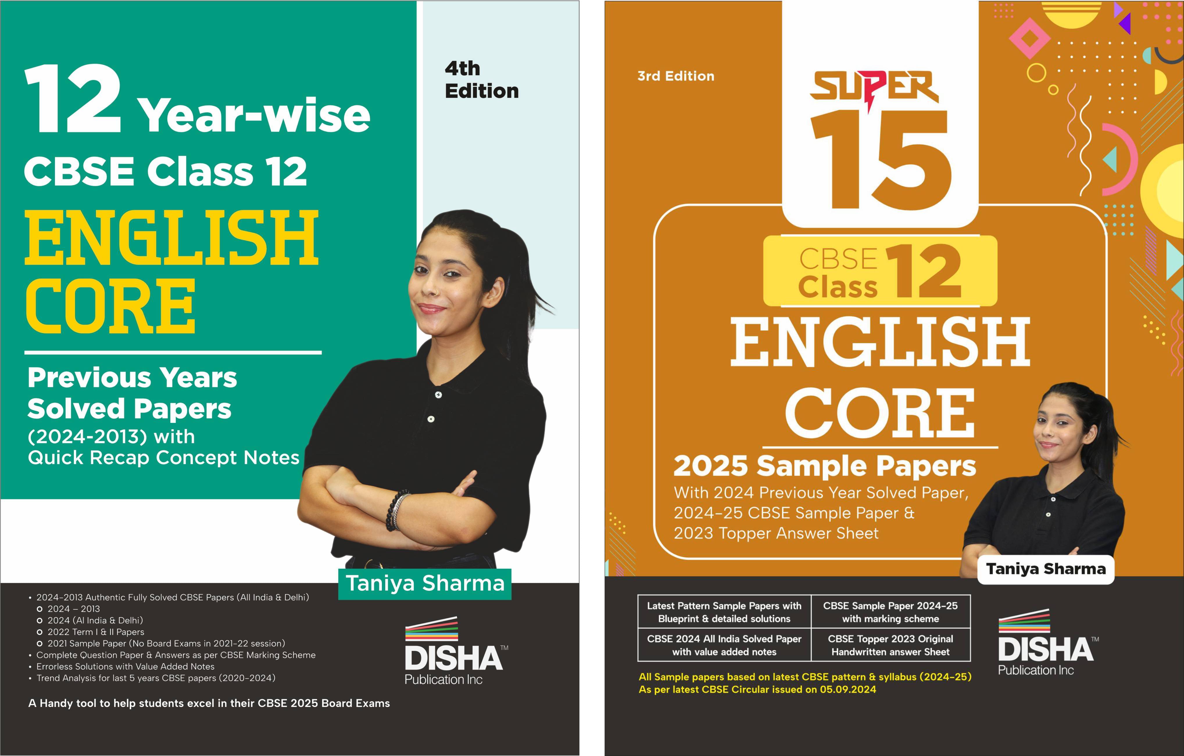     			Combo (set of 2 Books) 12 Previous Year-wise Solved Papers & Super 15 Sample Papers for CBSE Class 12 English Core 2025 Exam | CBSE PYQs & Sample Pape