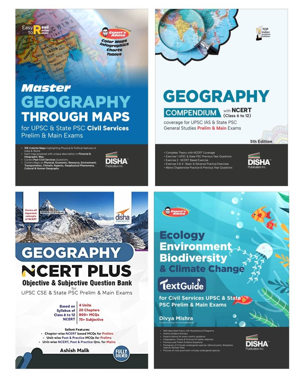 Combo (set of 4 Books) Complete Geography, Ecology & Environment for UPSC IAS & State PSC General Studies Civil Services Prelim & Main Exams | Theory, Combo (set of 4 Books) Complete Geography, Ecology & Environment for UPSC IAS & State PSC General Studies Civil Services Prelim & Main Exams | Theory,