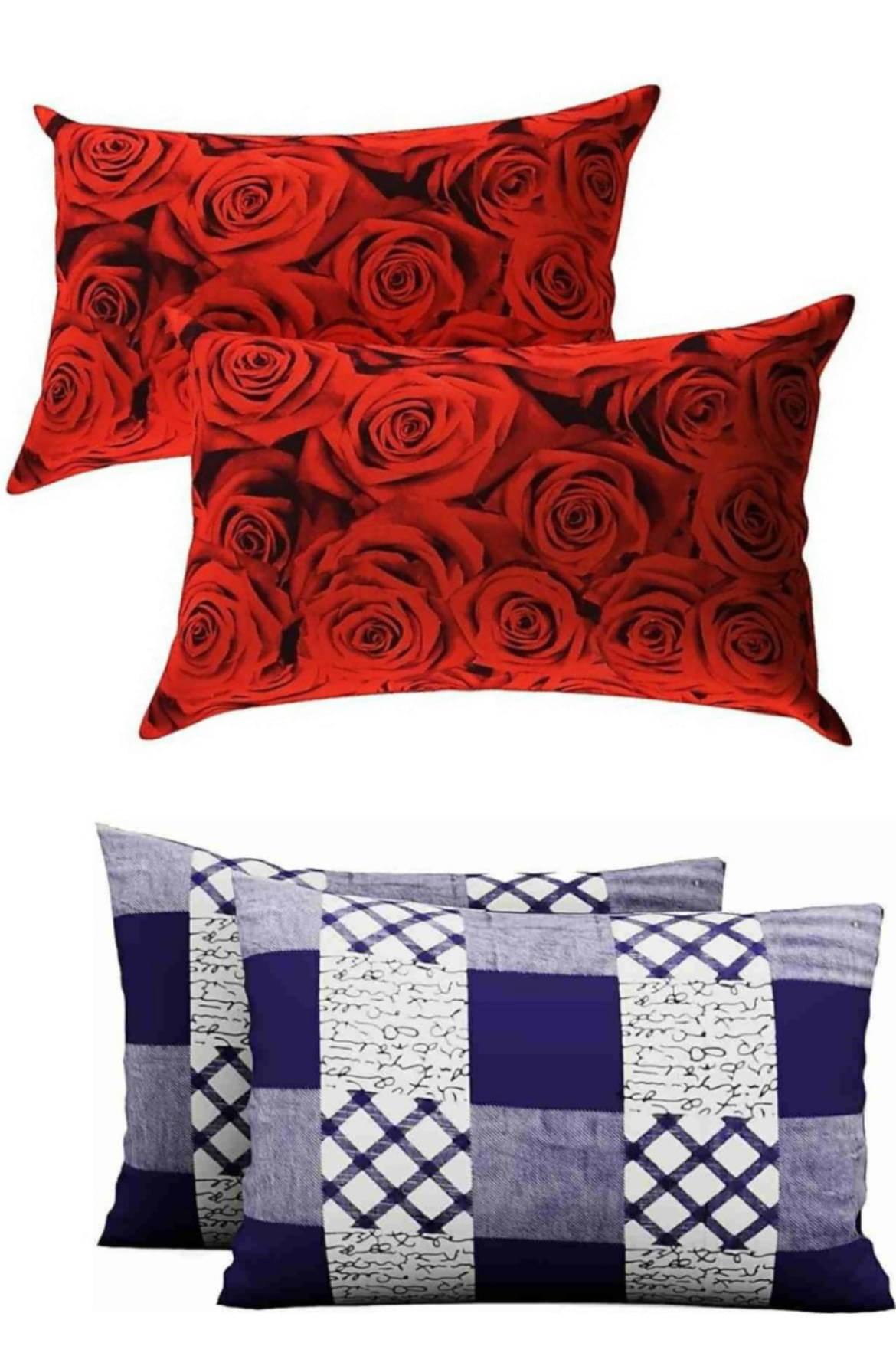 Divvay Homes Set of 4 Synthetic Textured Rectangular Cushion Cover (40X65)cm - Multi     			Divvay Homes Set of 4 Synthetic Textured Rectangular Cushion Cover (40X65)cm - Multi