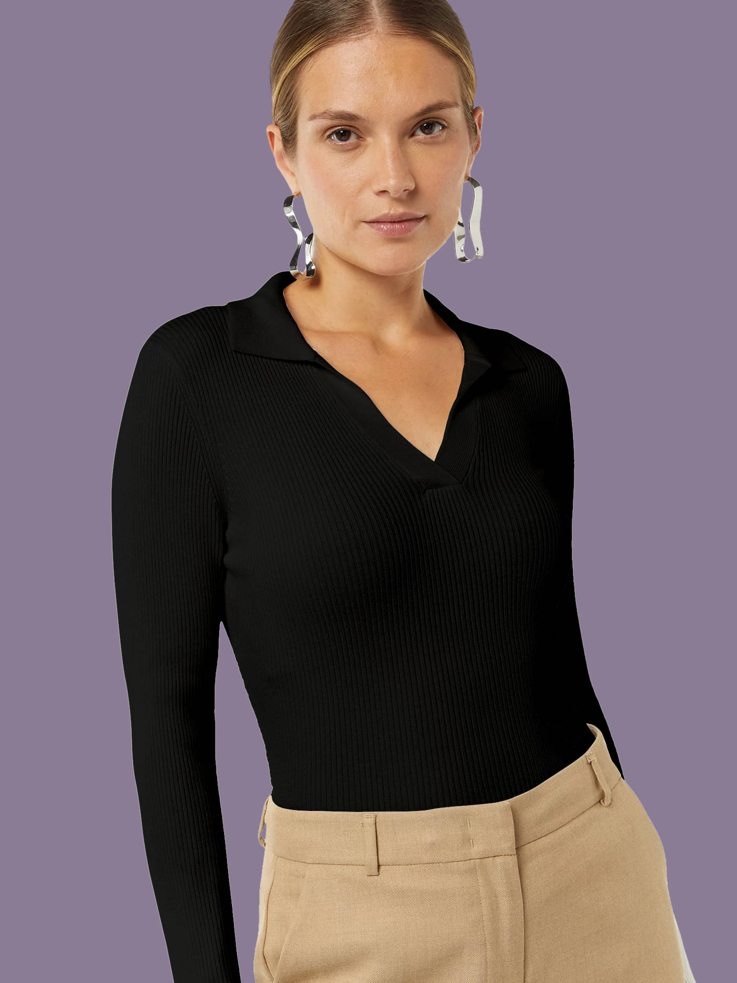 Dream Beauty Fashion Black Polyester Women's Regular Top ( Pack of 1 ) Dream Beauty Fashion Black Polyester Women's Regular Top ( Pack of 1 )
