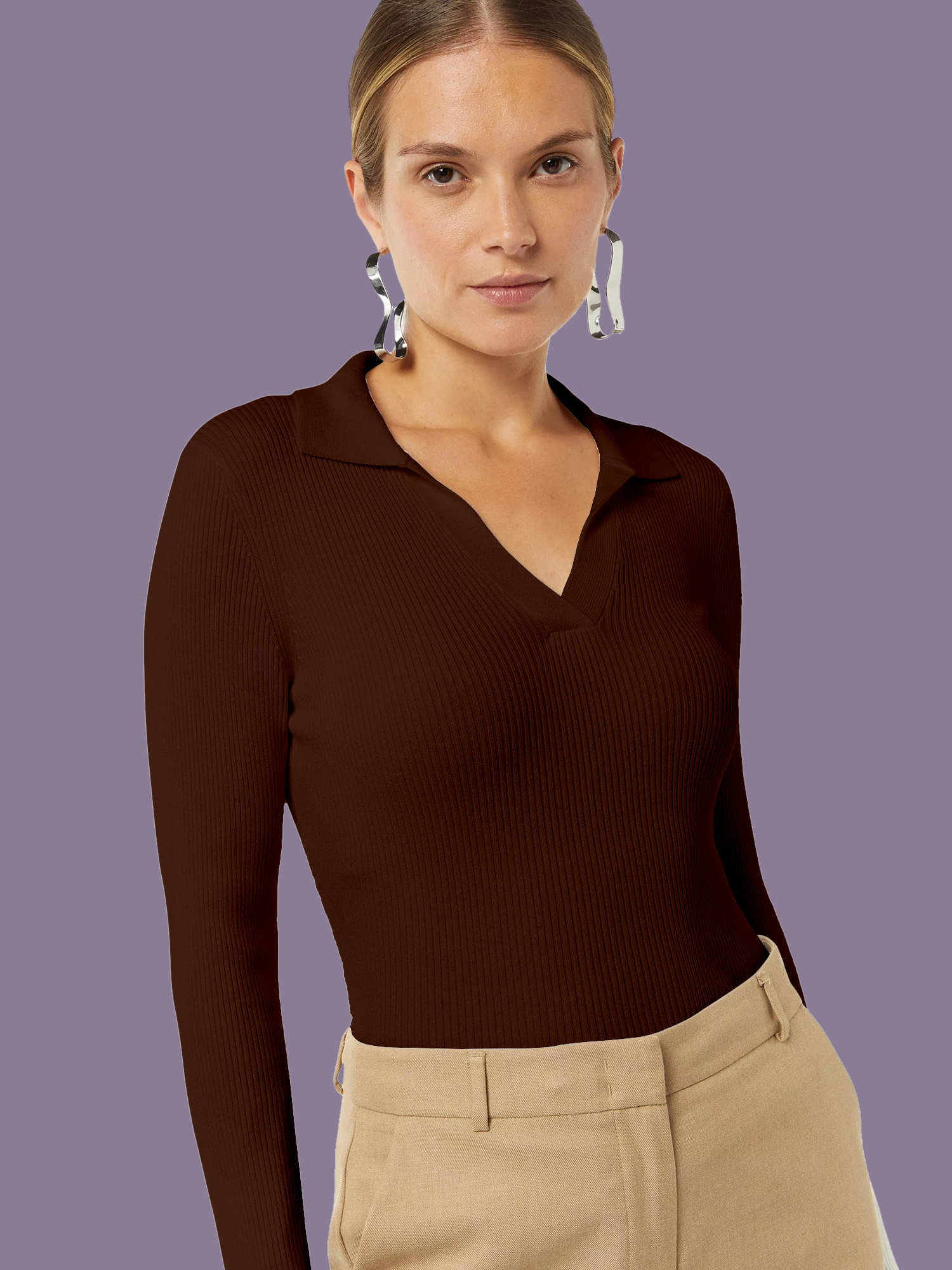     			Dream Beauty Fashion Brown Polyester Women's Regular Top ( Pack of 1 )