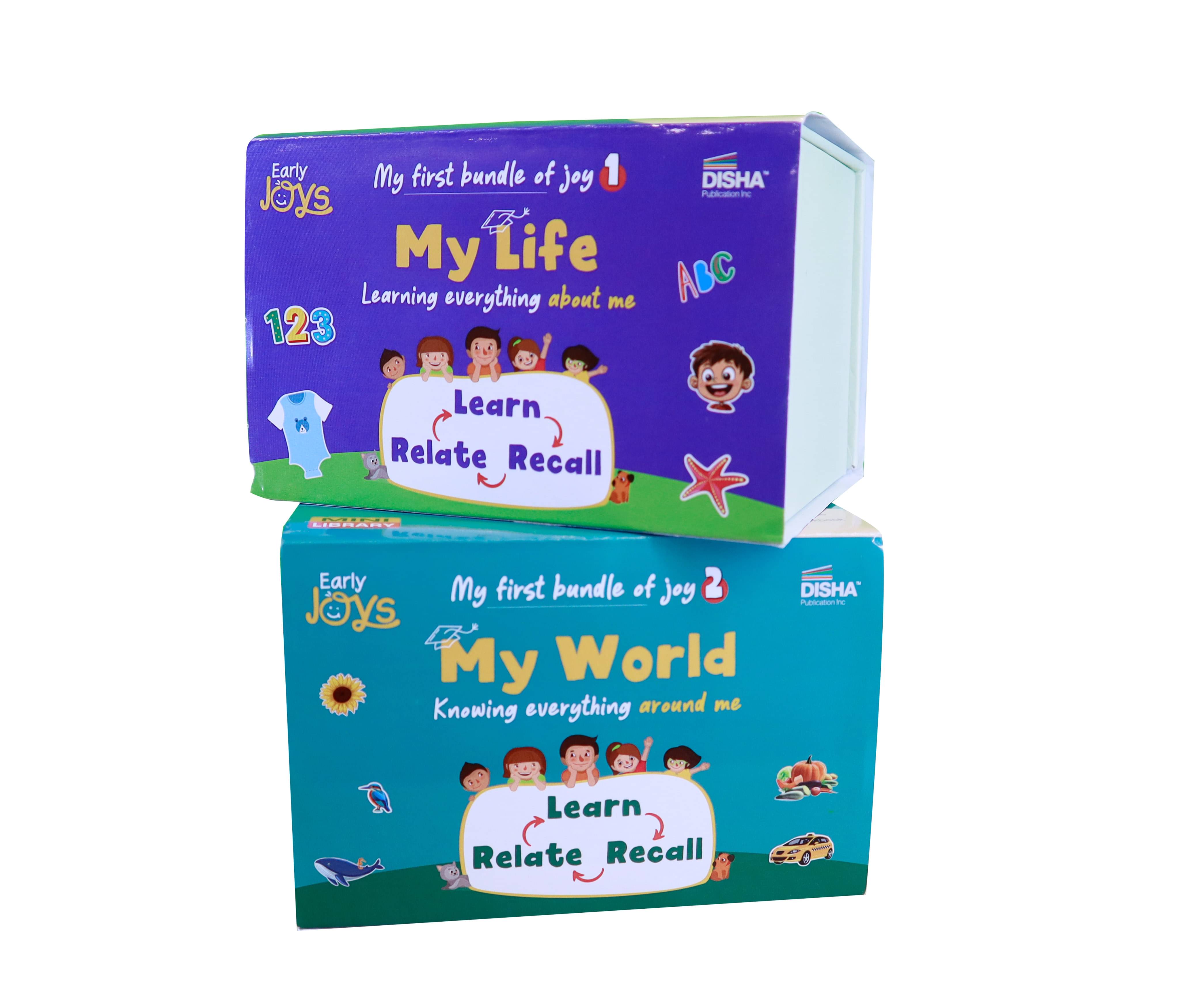 Early Joys - My First Bundle of Joy Theme 1 & 2 - MY LIFE & MY WORLD, Ages 1 to 5 | Learn, Recall & Relate | Mini Library Gift Boxset of 20 Board Boo Early Joys - My First Bundle of Joy Theme 1 & 2 - MY LIFE & MY WORLD, Ages 1 to 5 | Learn, Recall & Relate | Mini Library Gift Boxset of 20 Board Boo