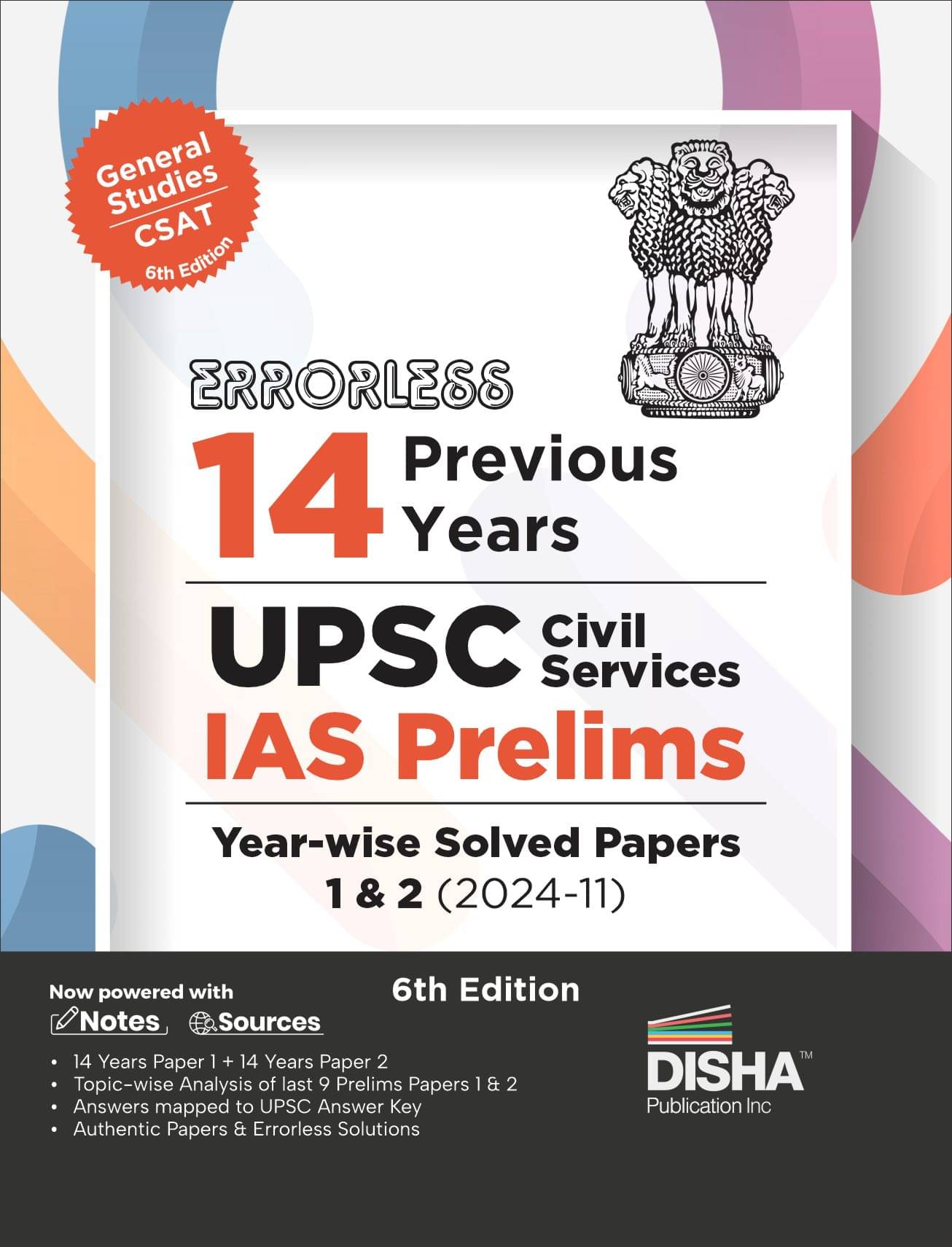 Errorless 14 Previous Years UPSC Civil Services IAS Prelims Year-wise Solved Papers 1 & 2 (2024 - 11) 6th Edition | General Studies & Aptitude (CSAT) Errorless 14 Previous Years UPSC Civil Services IAS Prelims Year-wise Solved Papers 1 & 2 (2024 - 11) 6th Edition | General Studies & Aptitude (CSAT)