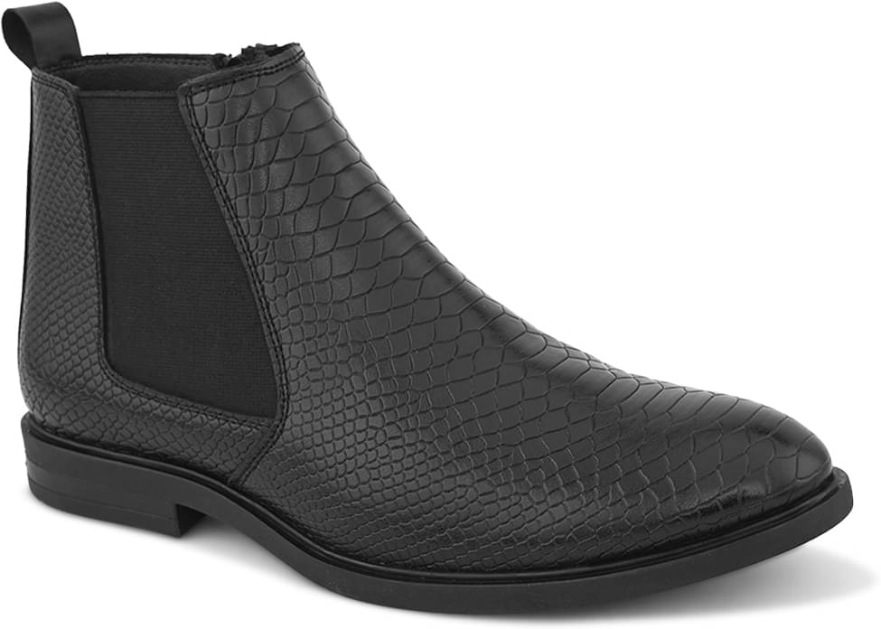     			Fentacia Black Men's Chelsea Boots
