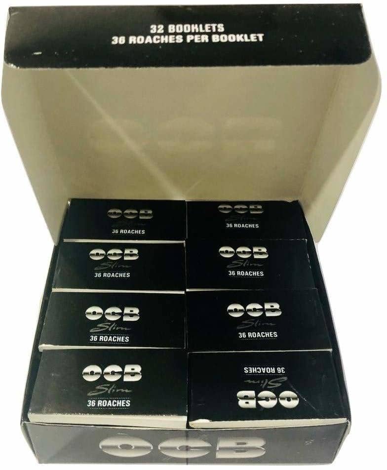 Filter Tips Full Box Roach Pad Book for OCB Virgin Rolling Paper (BLACK)