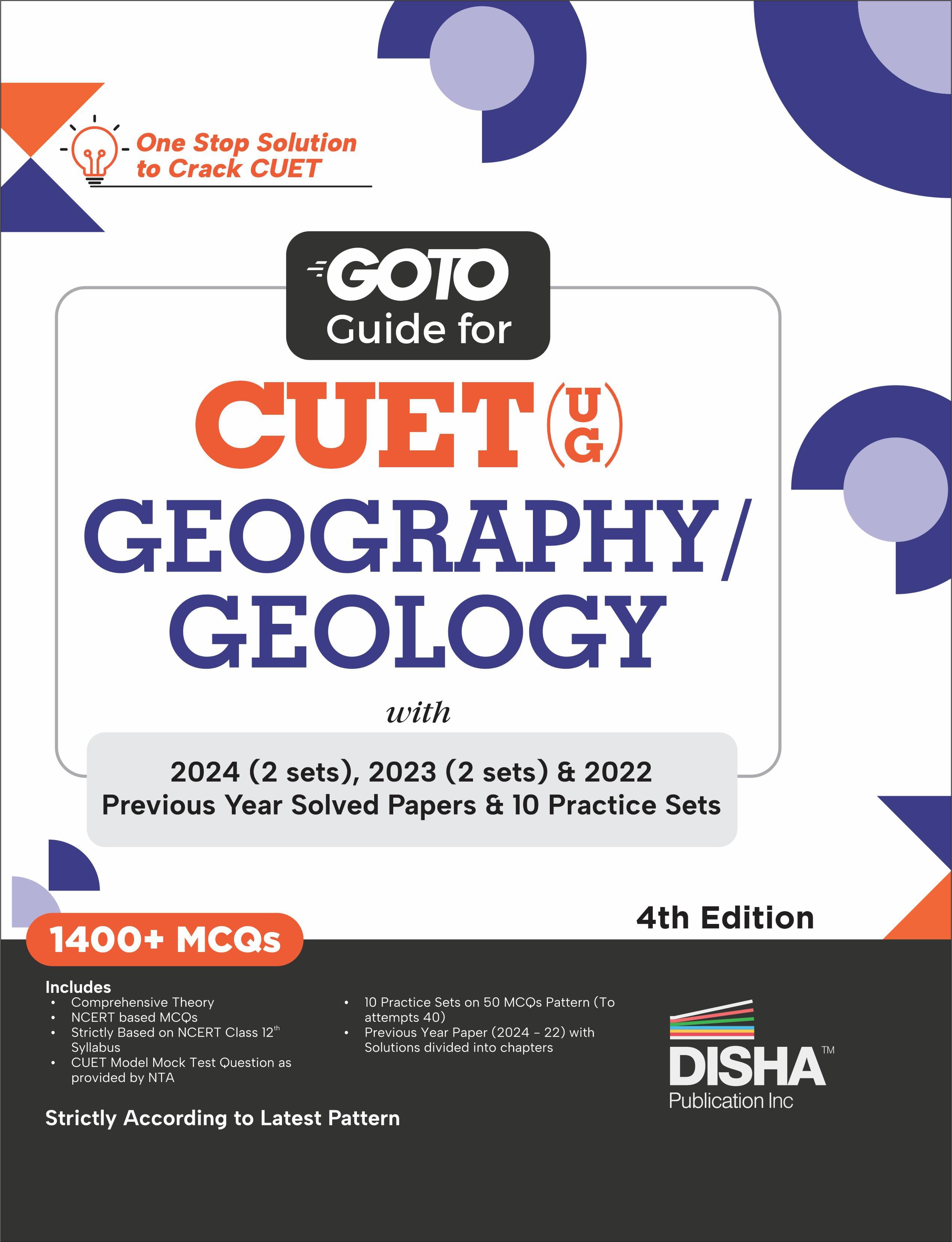     			Go To Guide for CUET (UG) Geography/ Geology with 2024 (2 Sets),2023 (2 sets) & 2022 Previous Year Solved Papers & 10 Practice Sets 4th Edition | NCER