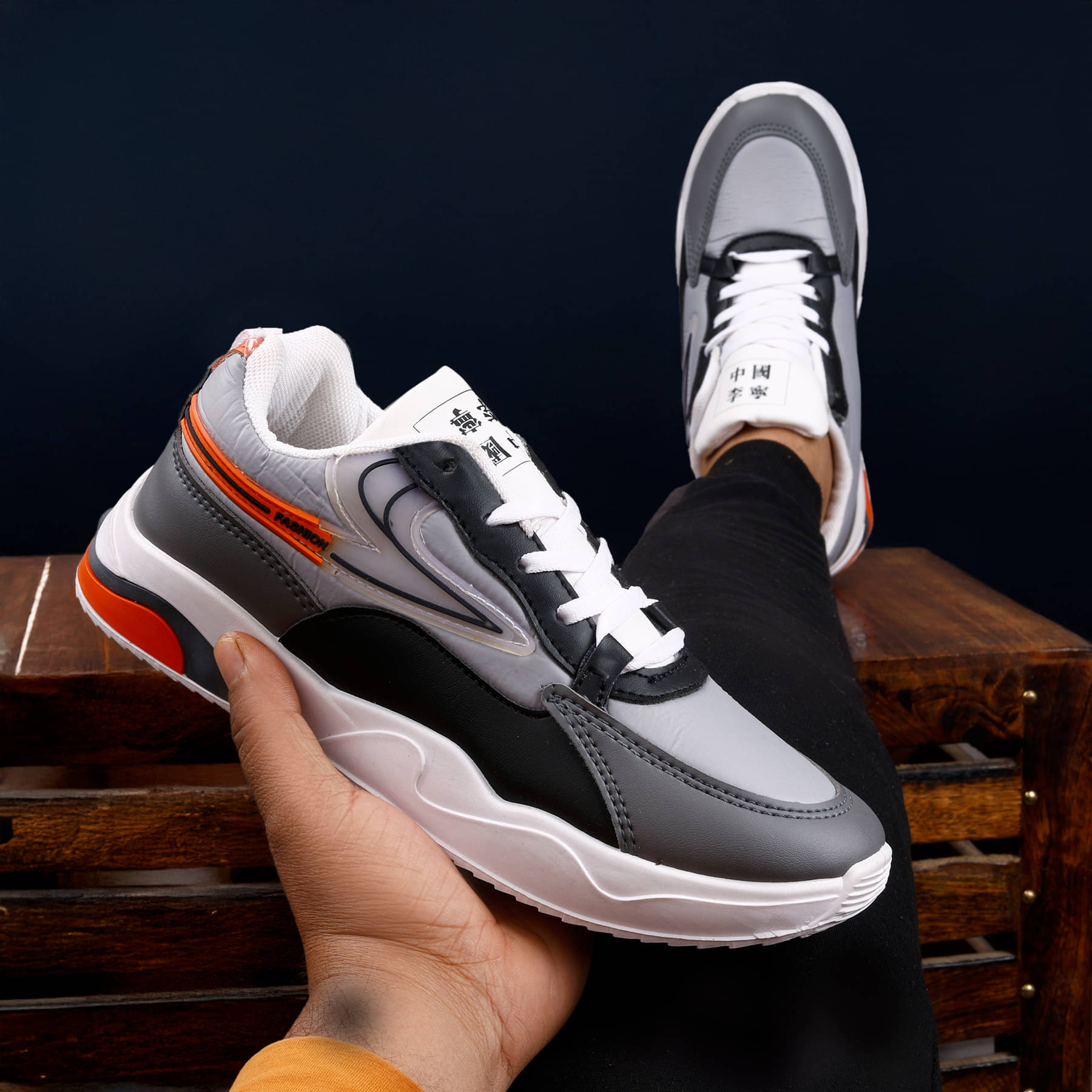     			Jynx Grey Walking Casual Sneakers Dark Grey Men's Lifestyle Shoes
