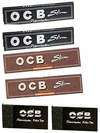 King Size Rolling Paper (2 Brown and 2 Black  ) with 2 Rouch Pad