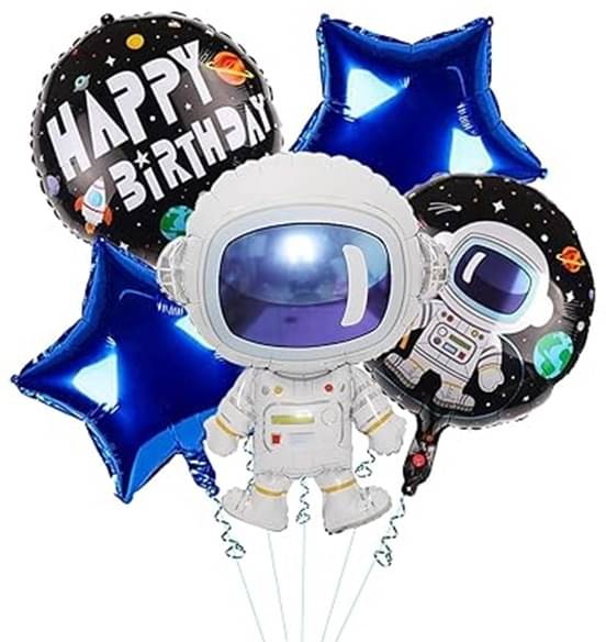     			Krido Happy Birthday Astronaut Theme/Space Theme Birthday Decoration/