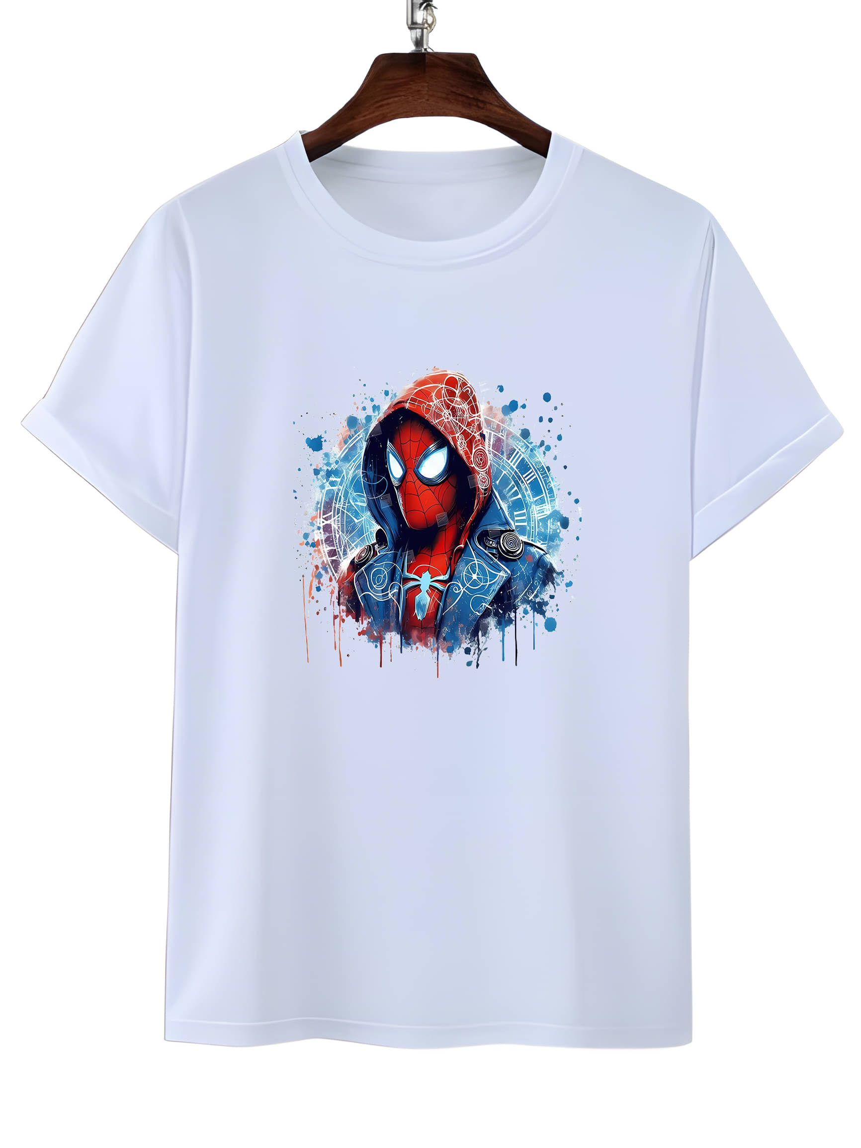 LUXELOOT Polyester Regular Fit Printed Half Sleeves Men's Round T-Shirt - White ( Pack of 1 ) LUXELOOT Polyester Regular Fit Printed Half Sleeves Men's Round T-Shirt - White ( Pack of 1 )