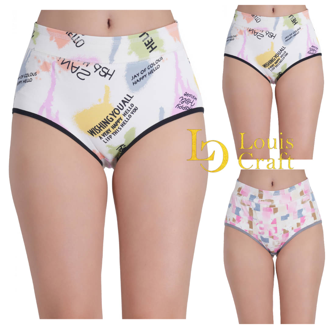     			Louis Craft Pack of 3 Poly Cotton Hipster For Women ( Multicolor8 )