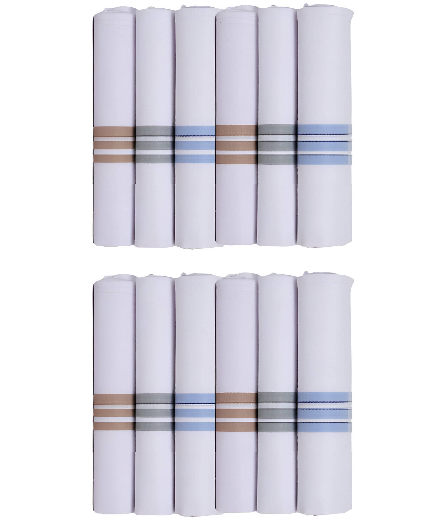     			Mens  Business Formal white Cotton Pack of 12 Handkerchief  Daily Use Handkerchief | Mens Essentials Premium Cotton Hanky Hankie Face Napkin Wipes