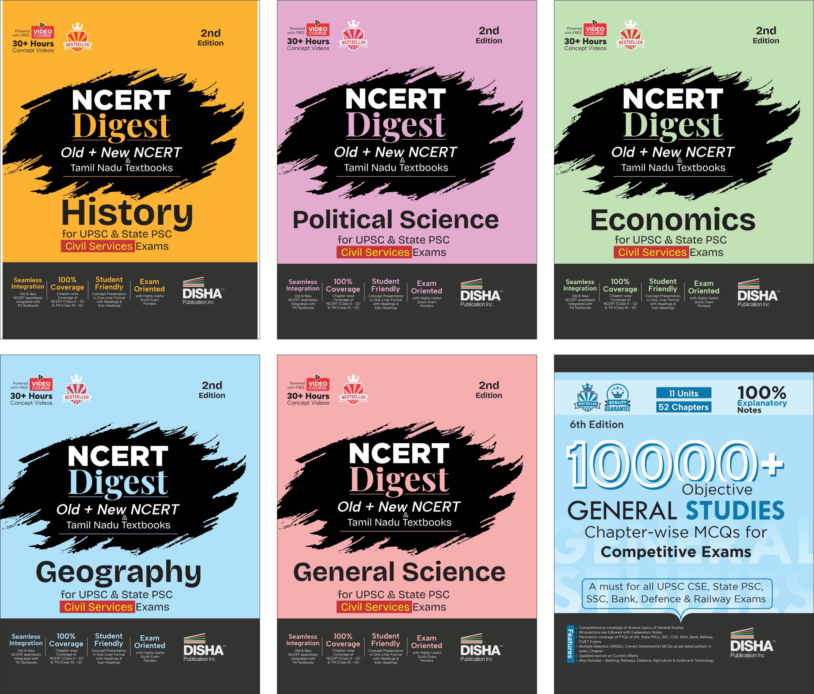     			NCERT (Old + New) + Tamil Nadu General Studies Digest with 10000+ MCQs for UPSC & State PSC Civil Services 2nd Edition | History, Polity, Economy, Gen