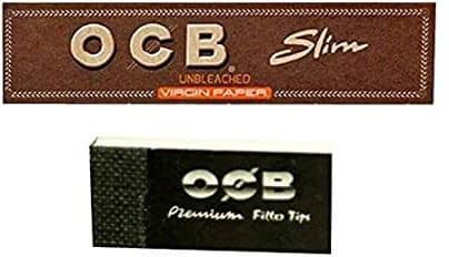 OCB King Size Rolling Paper Brown 1 Booklet with 1 Rouch Pad
