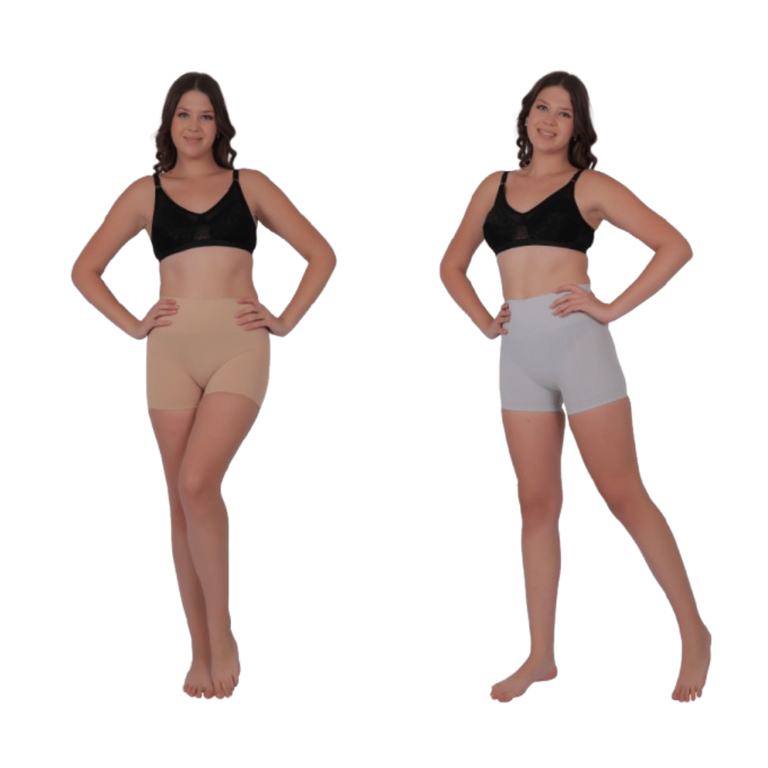 Pia Trends Pack of 2 Cotton Blend Women's Shaping Bottoms ( Light Grey,Beige ) - Shapewear | Buy online on ZillyBuy